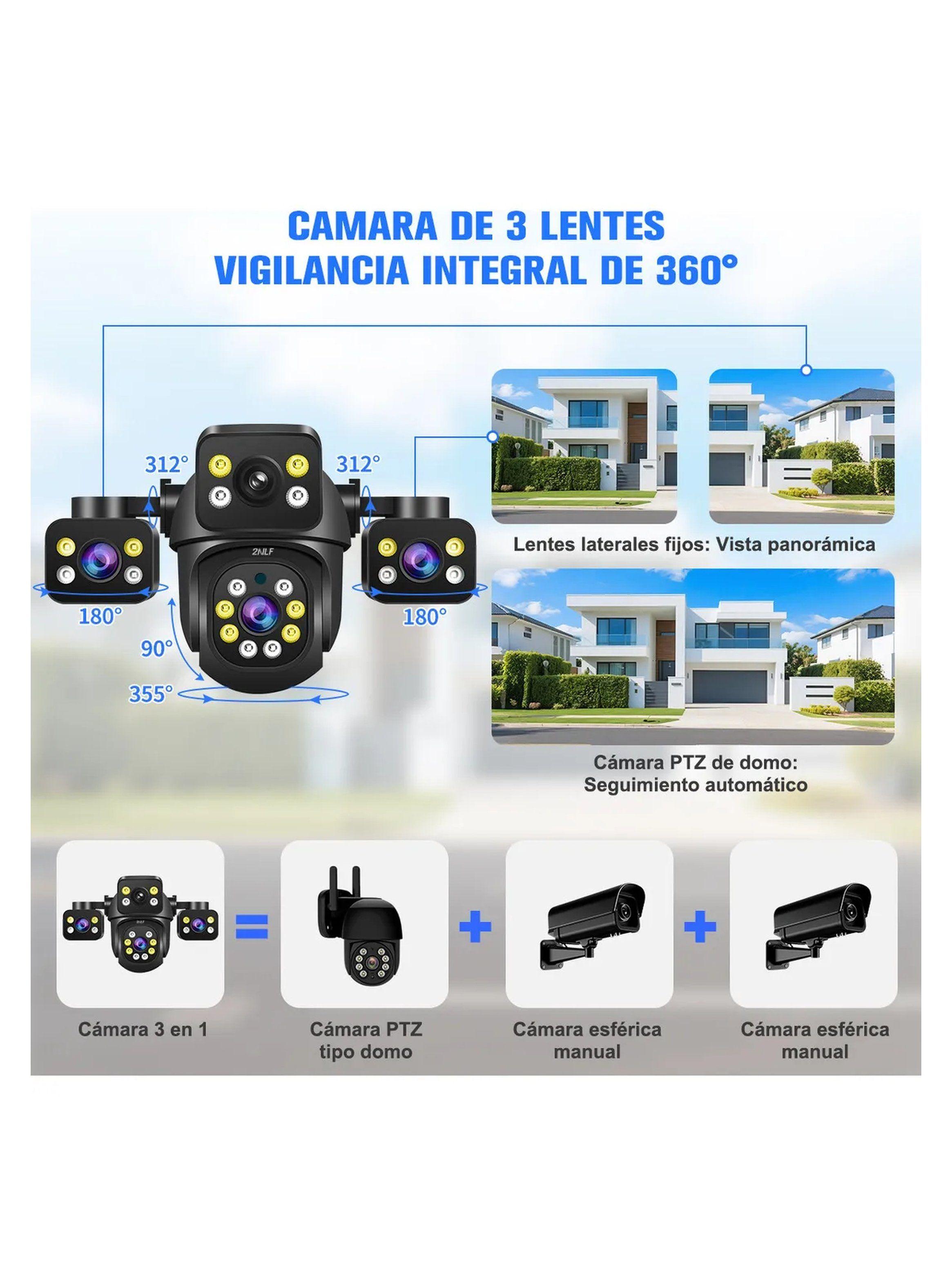 Cámara de Seguridad WiFi 15MP Visión Nocturna 360° Impermeable IP66-2