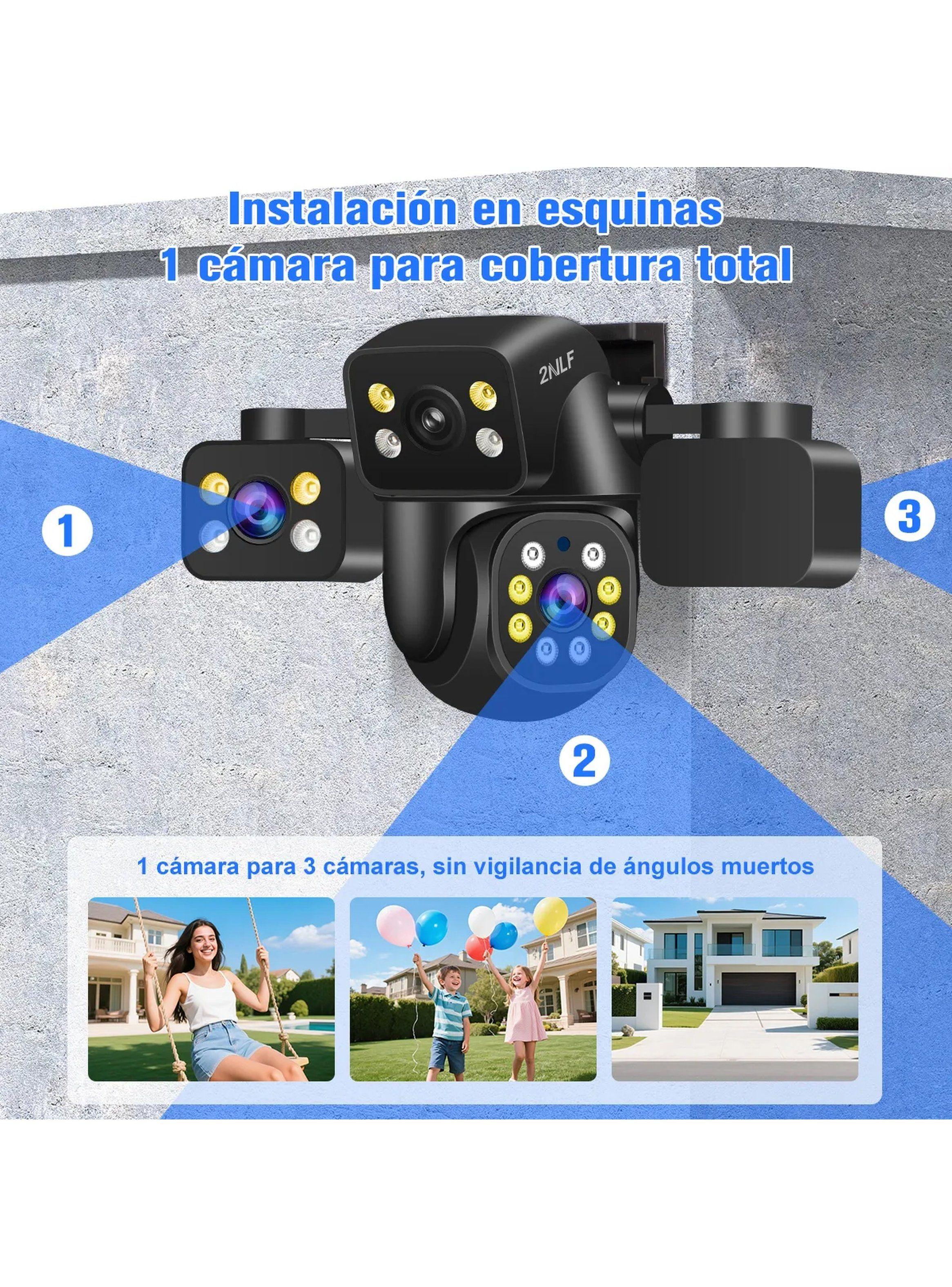 Cámara de Seguridad WiFi 15MP Visión Nocturna 360° Impermeable IP66-4