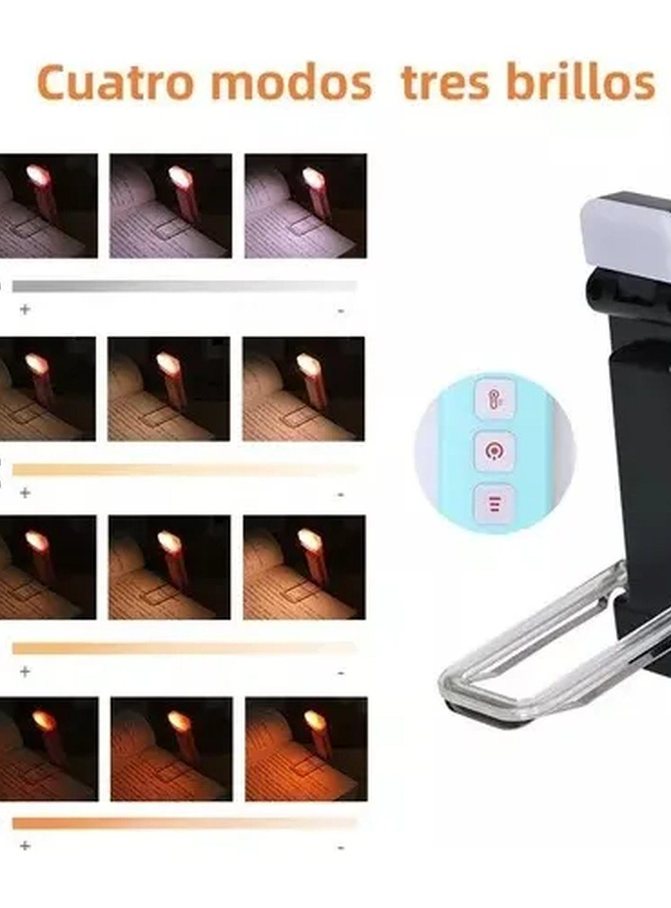 Lámpara de Lectura con Protección Ocular Luz LED Recargable Ajustable-4