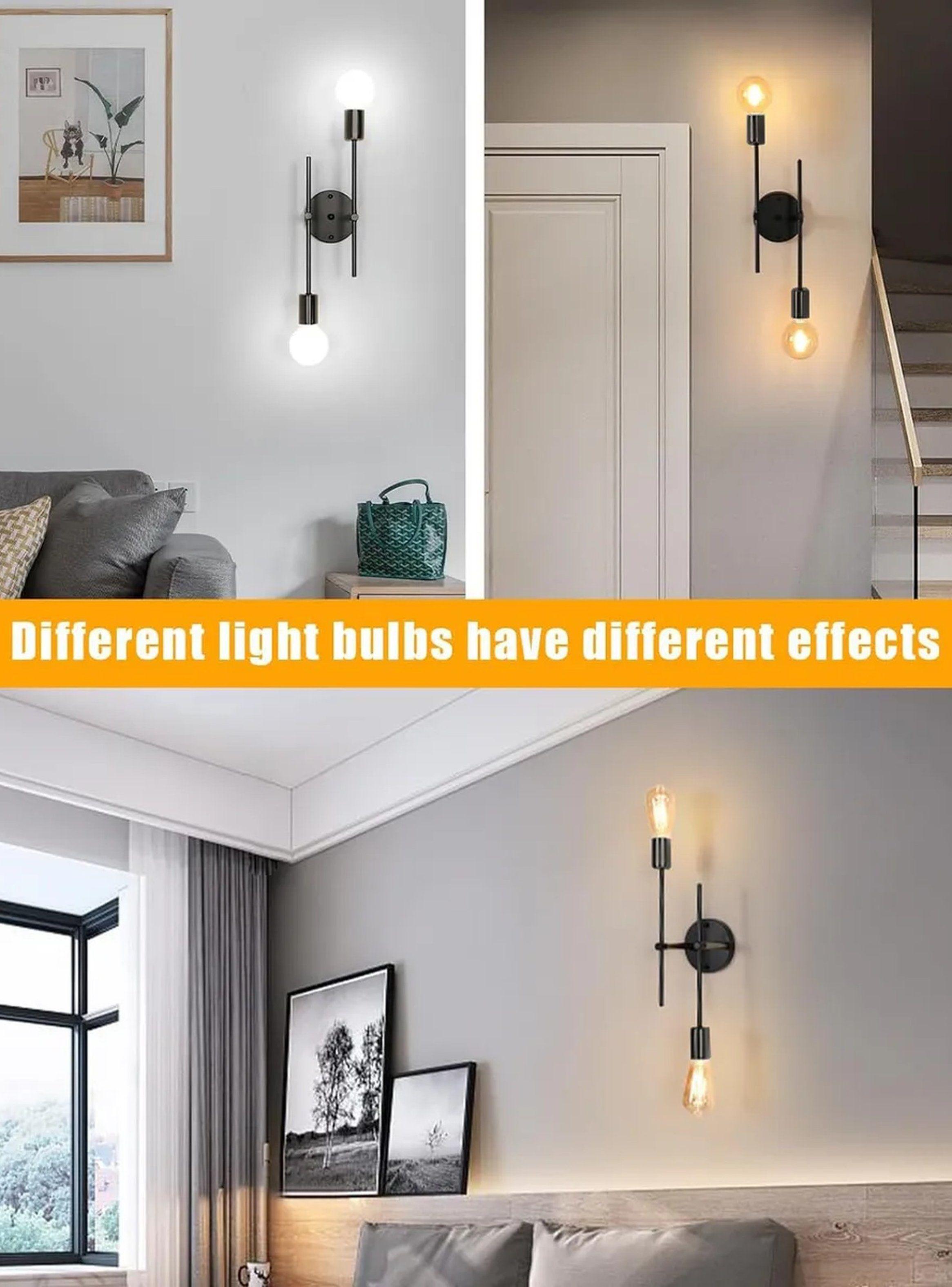 Lámpara de Techo Moderna E27 Metal Negro Diseño Minimalista-5