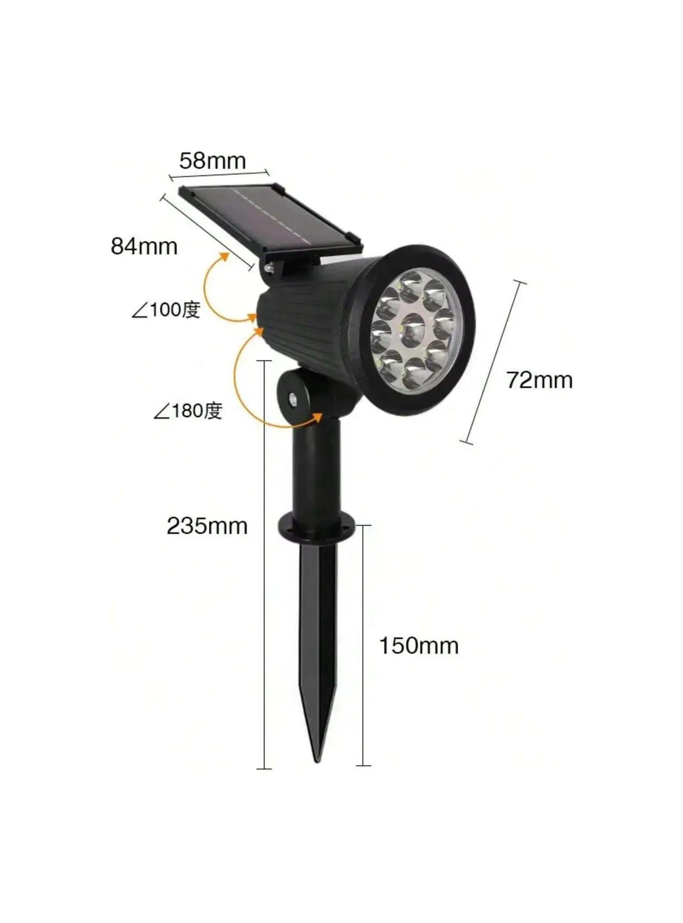 Luz Solar Exterior LED Impermeable Jardín Ajustable-2