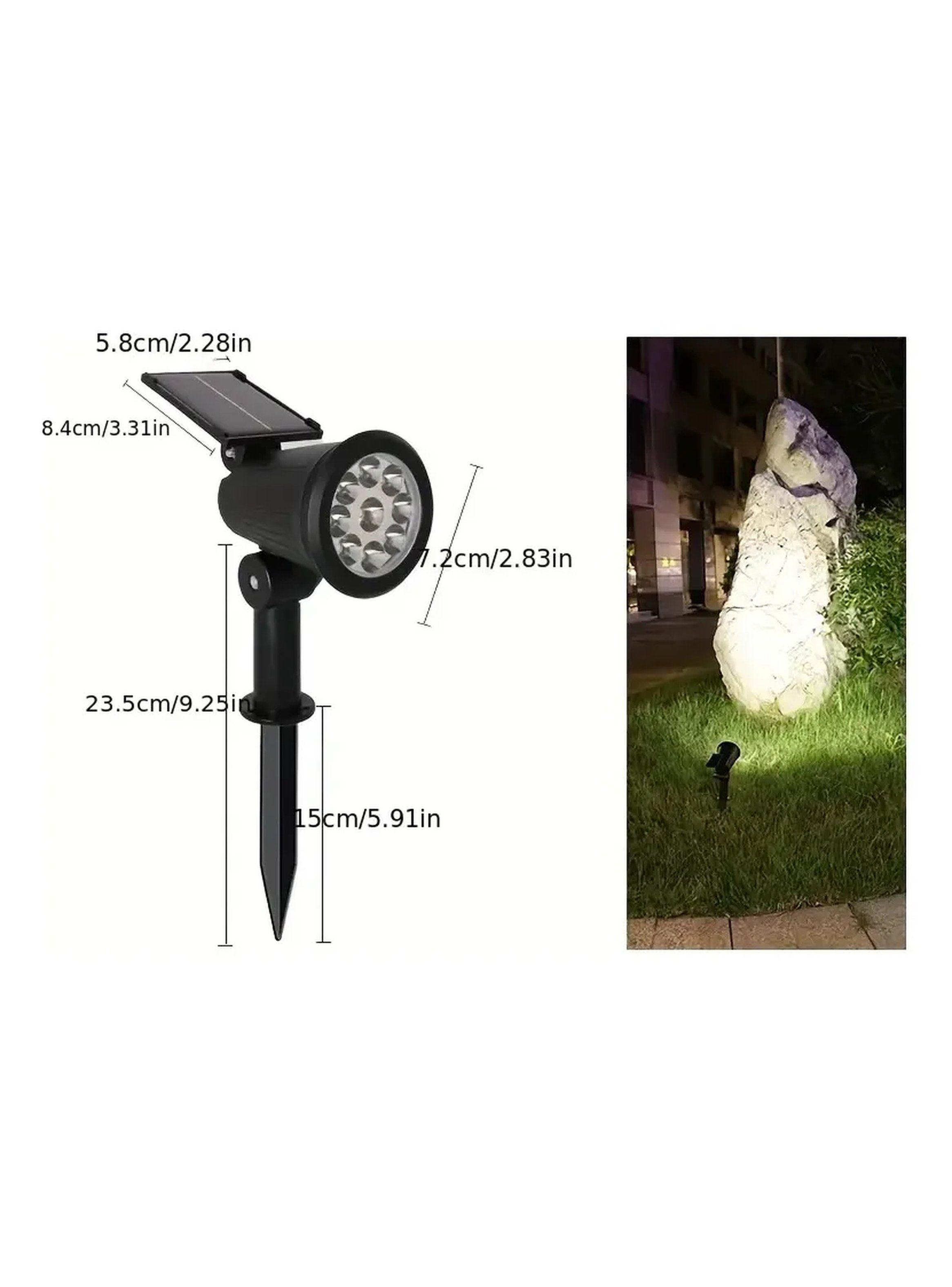 Luz Solar Exterior LED Impermeable Jardín Ajustable-3