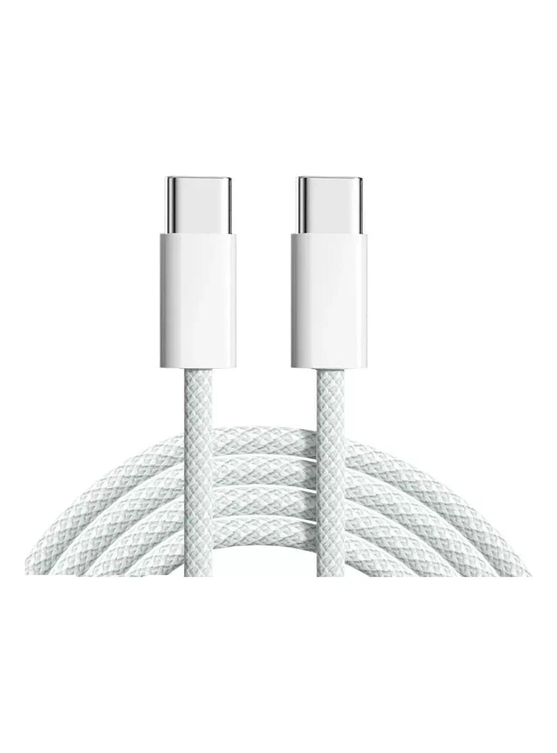 Cable USB-C Trenzado Duradero Blanco 5 Años-3