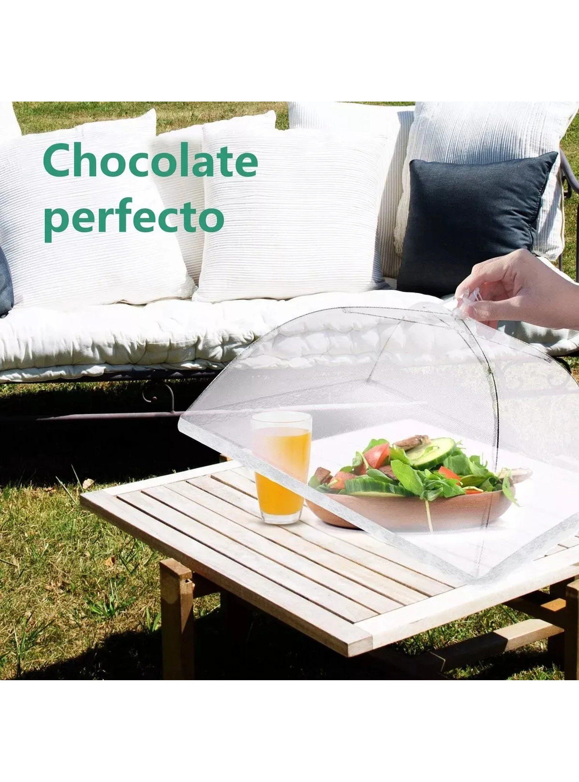 Cubiertas de Alimentos Plegables Tela de Malla Blanca 43x43x27 cm-6