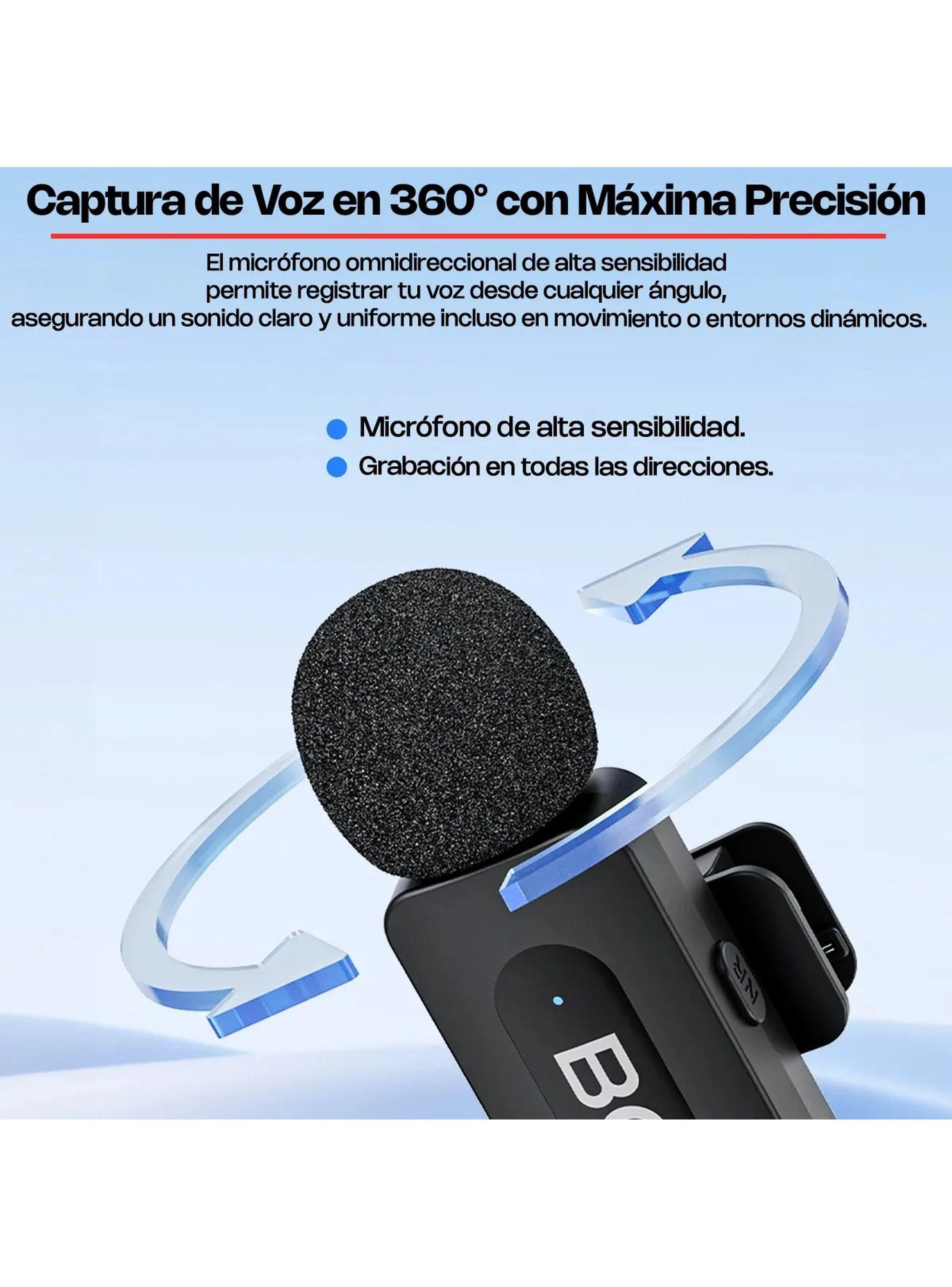 Micrófono Inalámbrico Doble Cancelación de Ruido USB-C-7