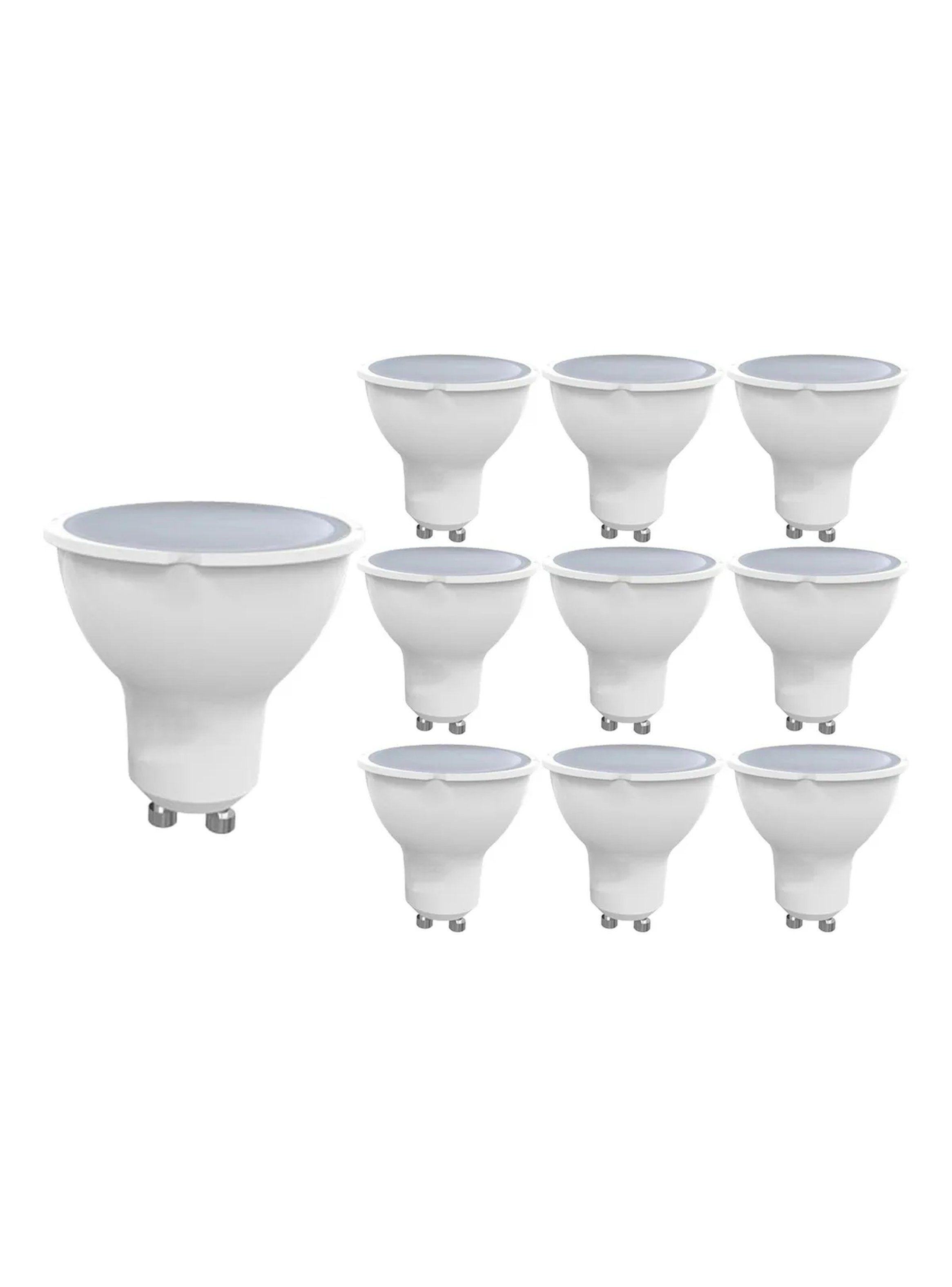 Bombilla LED GU10 50mm 5W Blanco Frío Pack 10-0