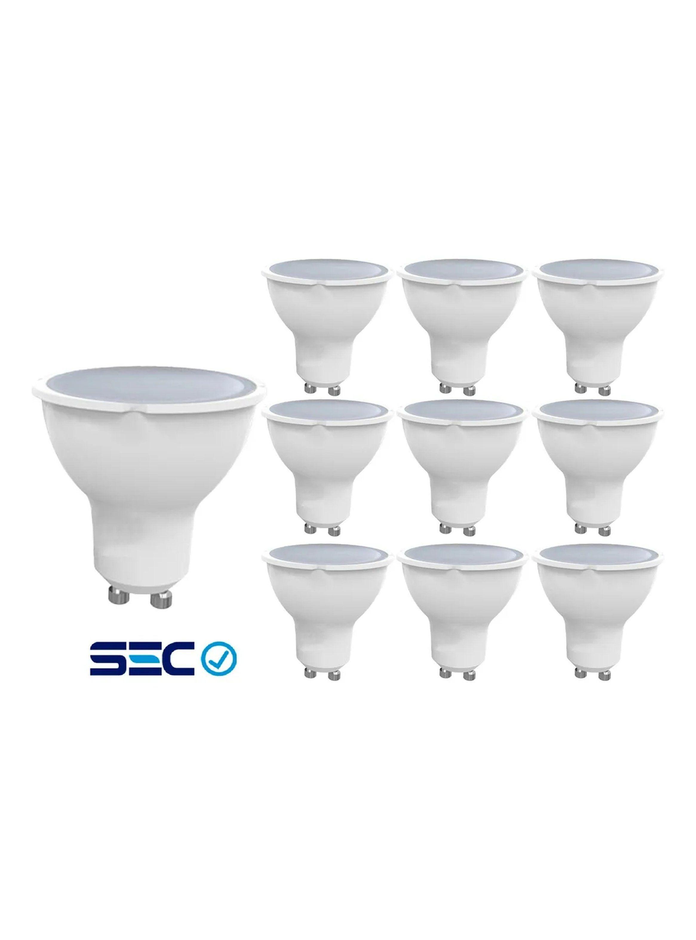 Bombilla LED GU10 50mm 5W Blanco Frío Pack 10-1