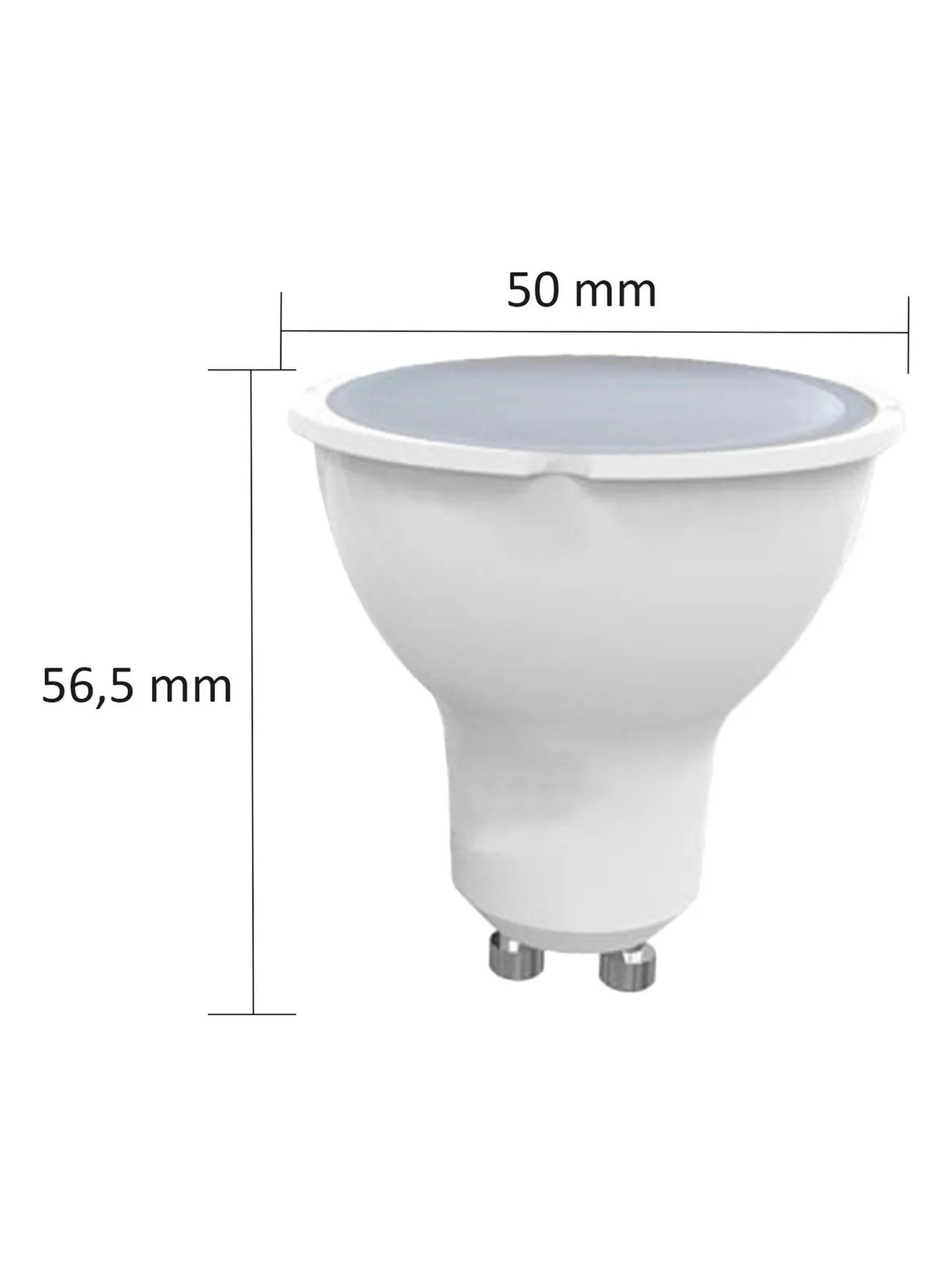 Bombilla LED GU10 50mm 5W Blanco Frío Pack 10-2