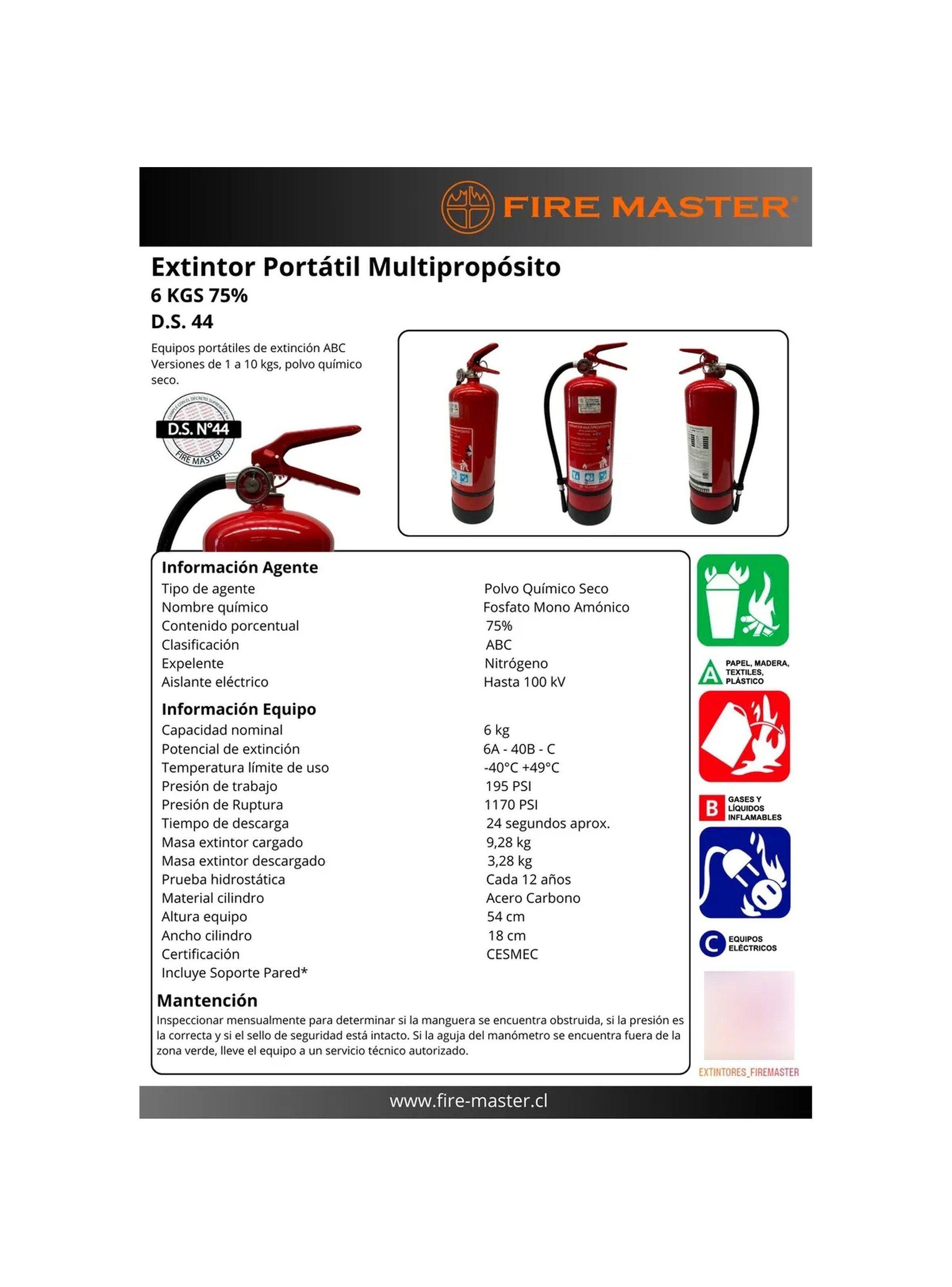 Extintor Multipropósito 9,3 Kg Con Soporte Mural-7