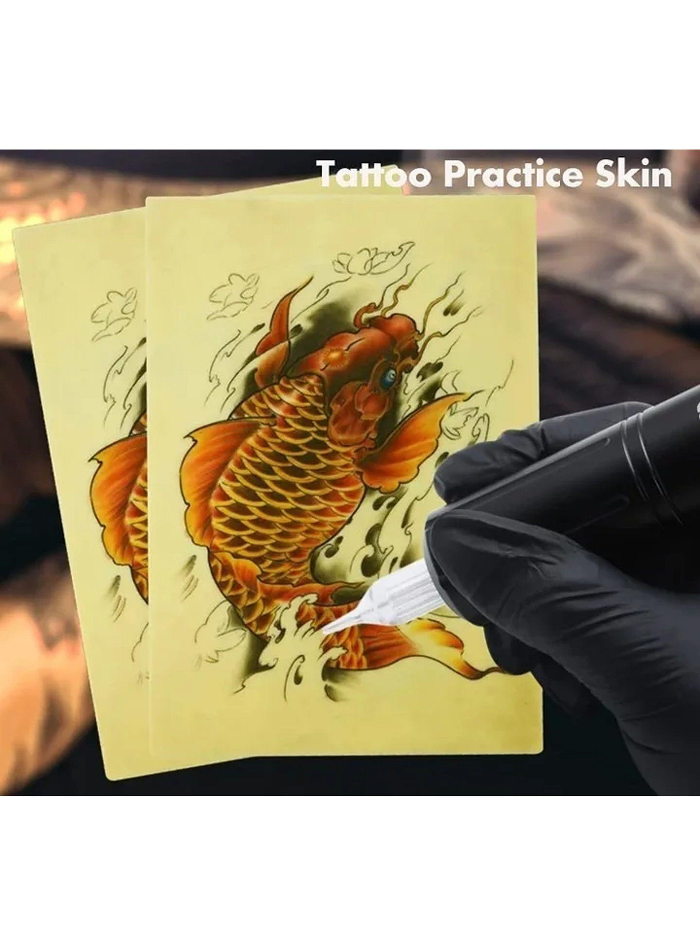 Piel Práctica para Tatuajes Reutilizable Color Amarillo-1