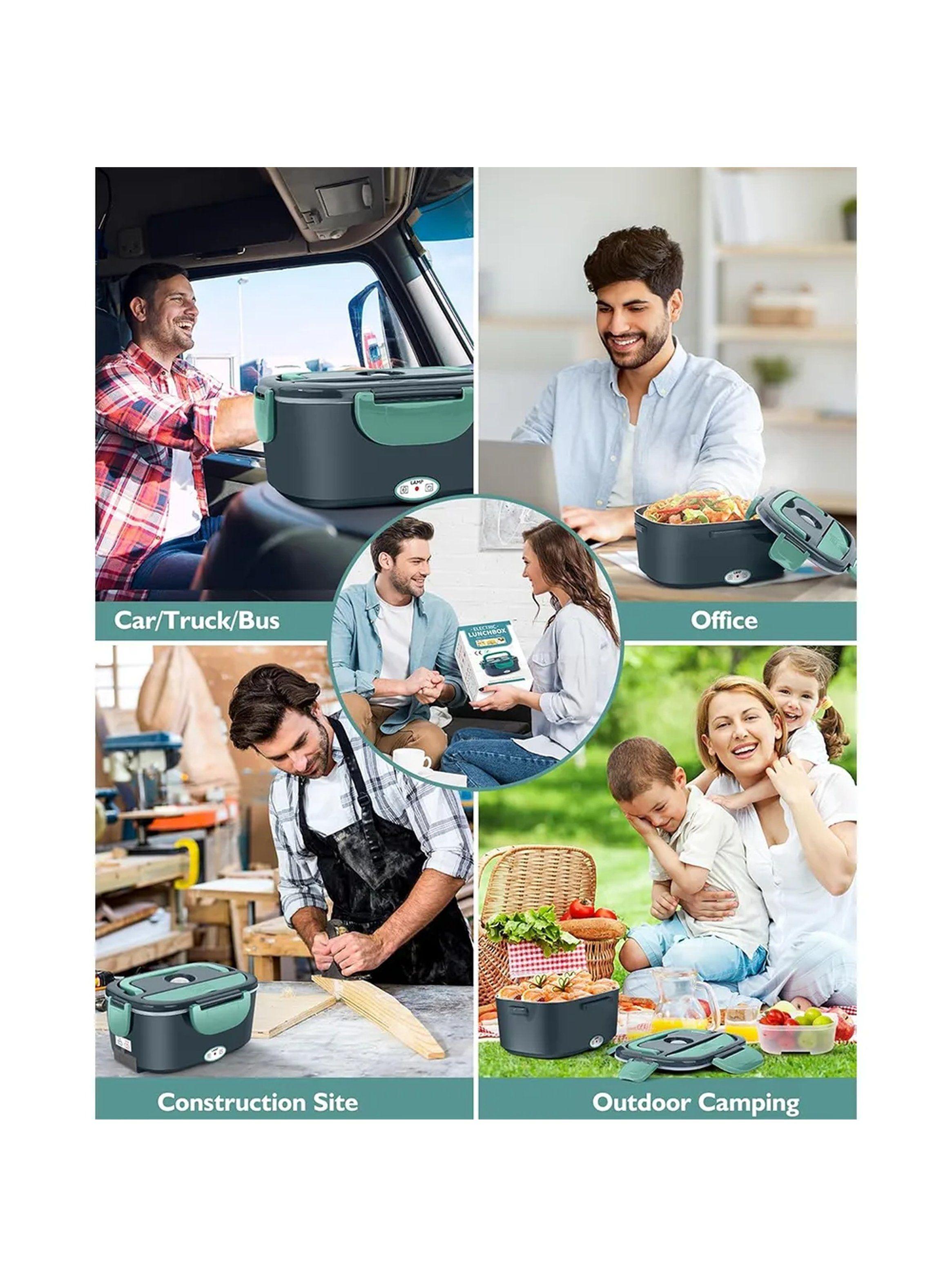 Lonchera Eléctrica Portátil Acero Inoxidable 1.5L 12V/220V Verde-7
