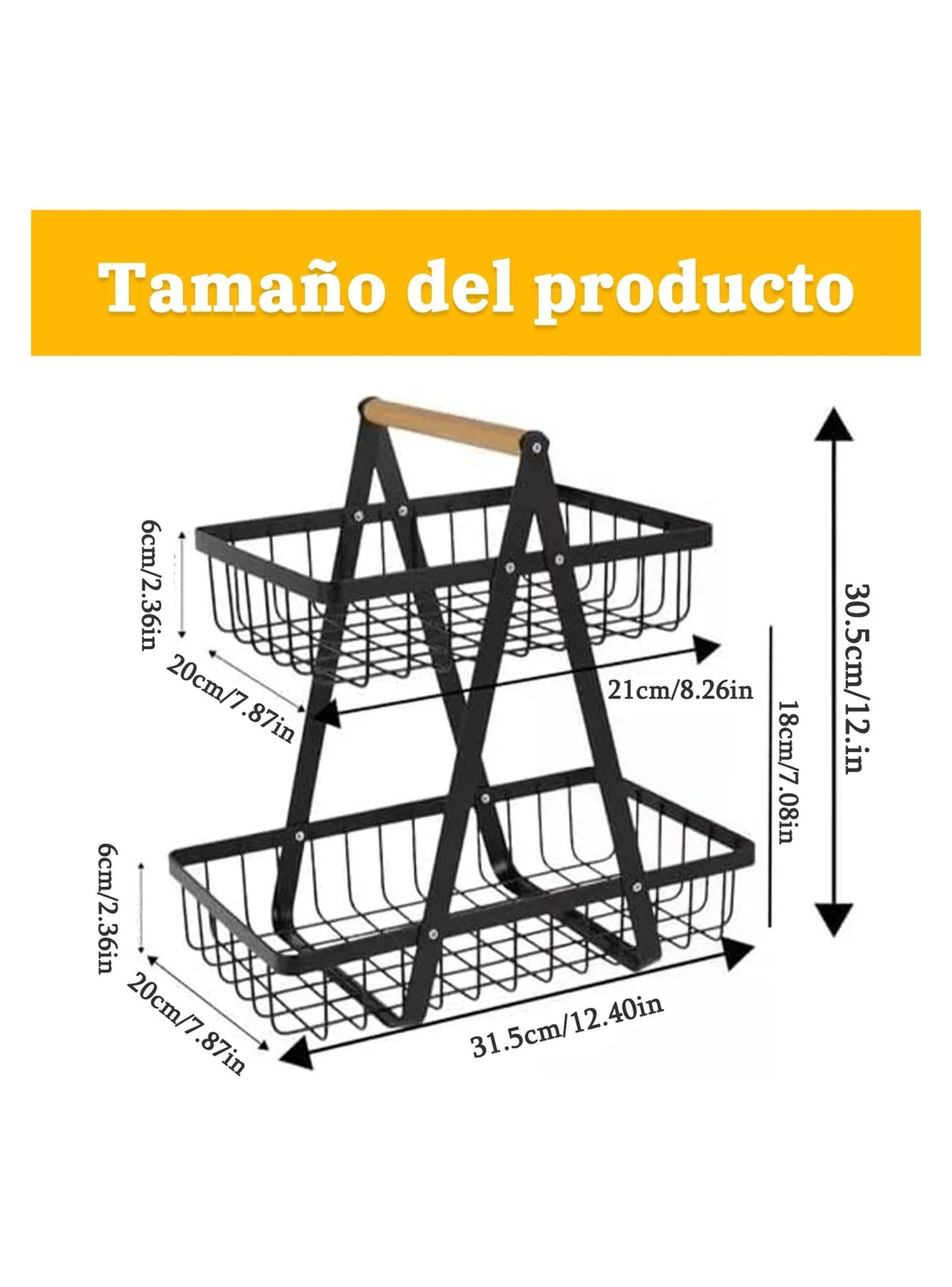 Estante de Almacenamiento de Metal Multiusos 2 Niveles Negro -2