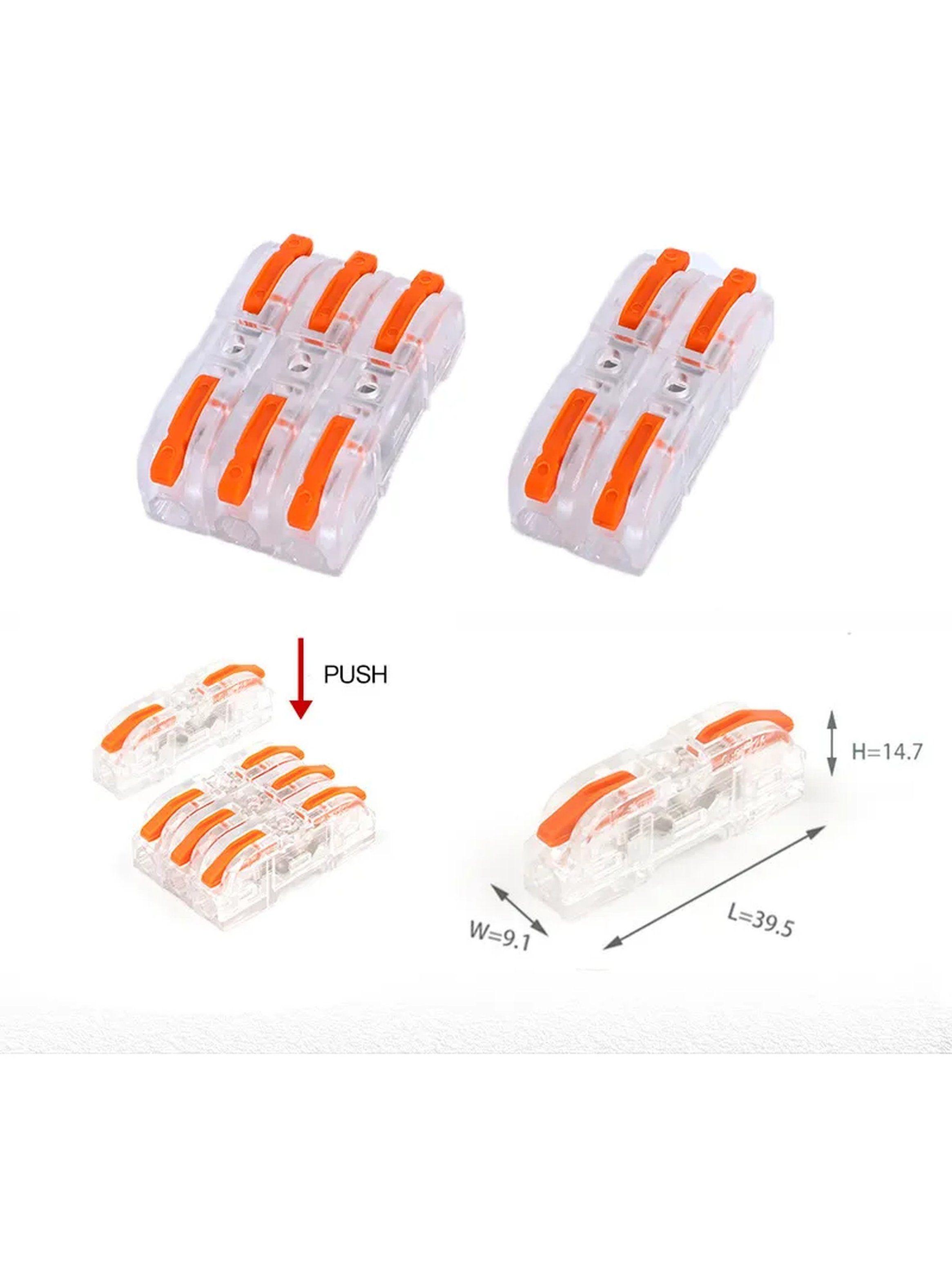 Conectores de Cable Compactos de 3 Vías Transparentes Ajustables-5