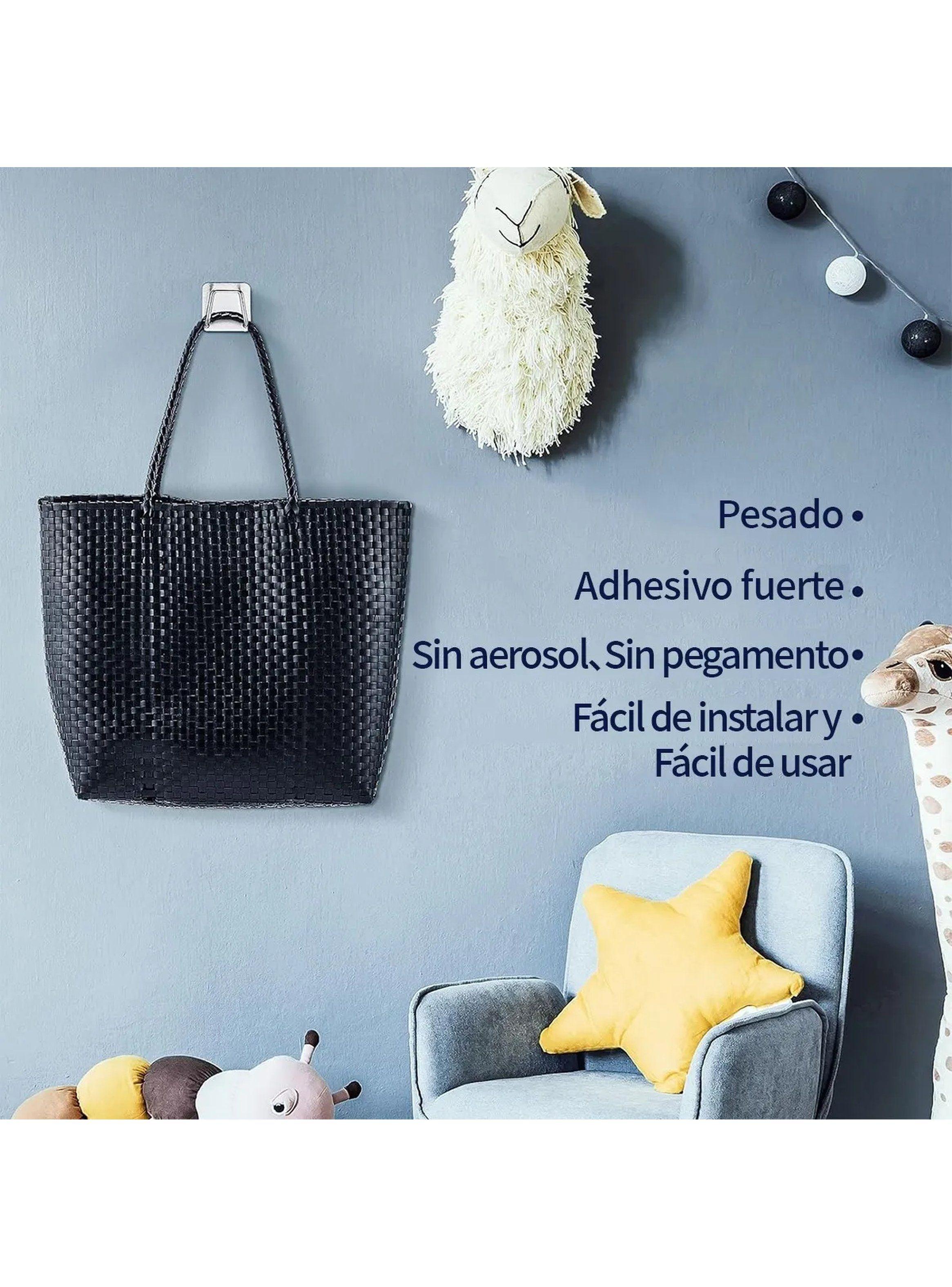 Soporte Adhesivo Multiuso Acero Inoxidable 5x5cm Pack de 10-5