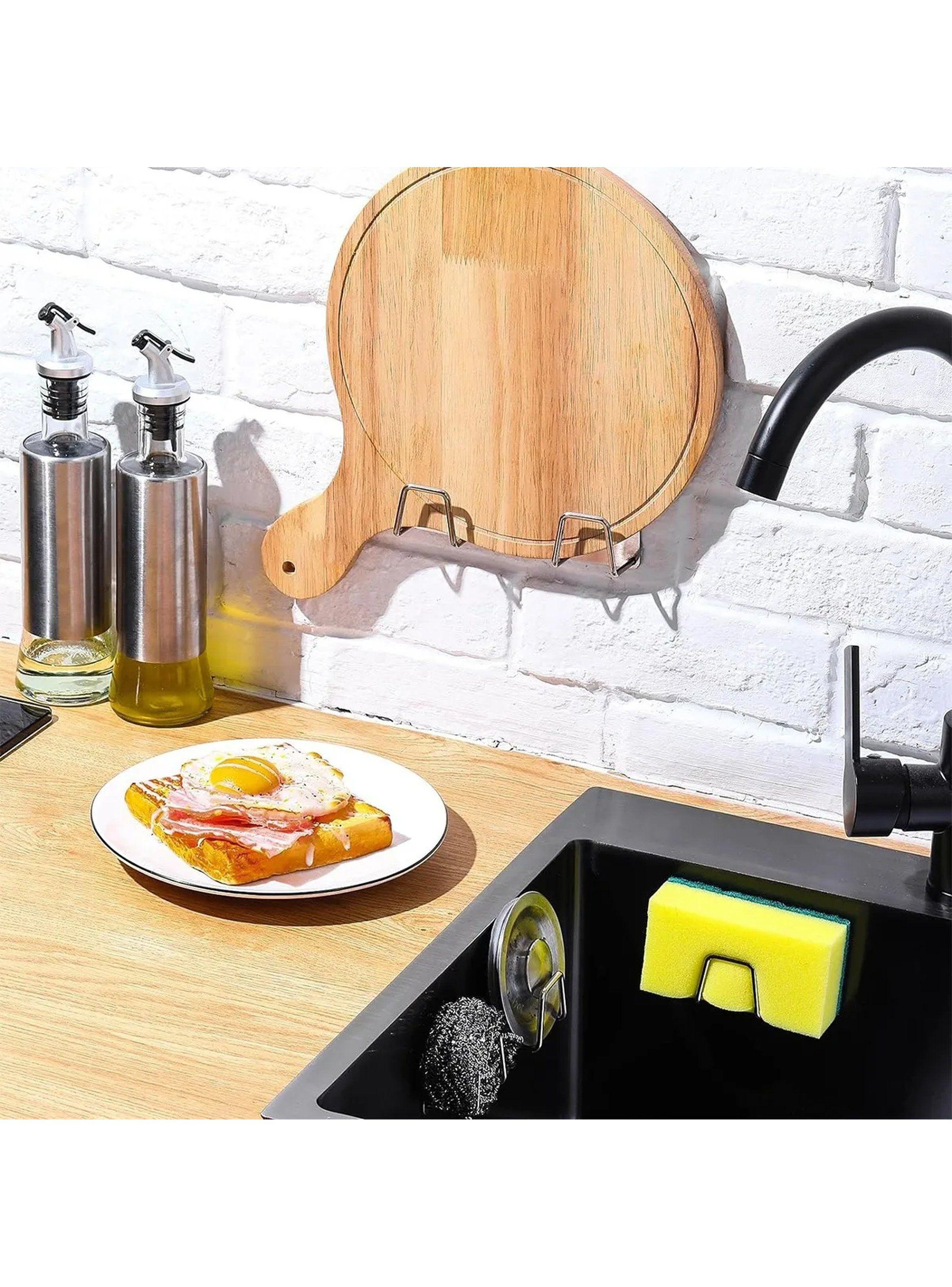 Soporte Adhesivo Multiuso Acero Inoxidable 5x5cm Pack de 10-8