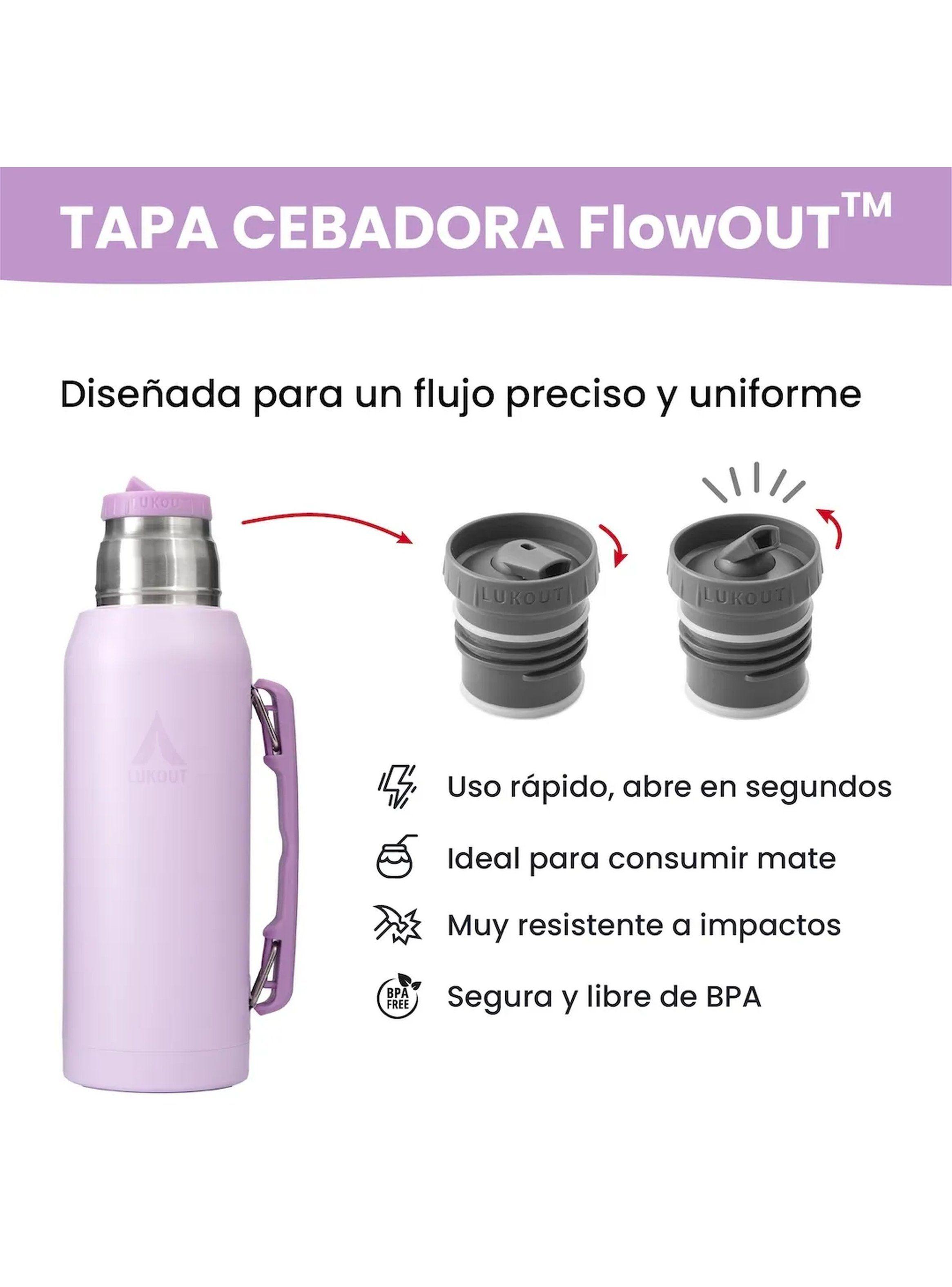 Termo Acero Inoxidable 1000 ml Doble Pared Rosa-5