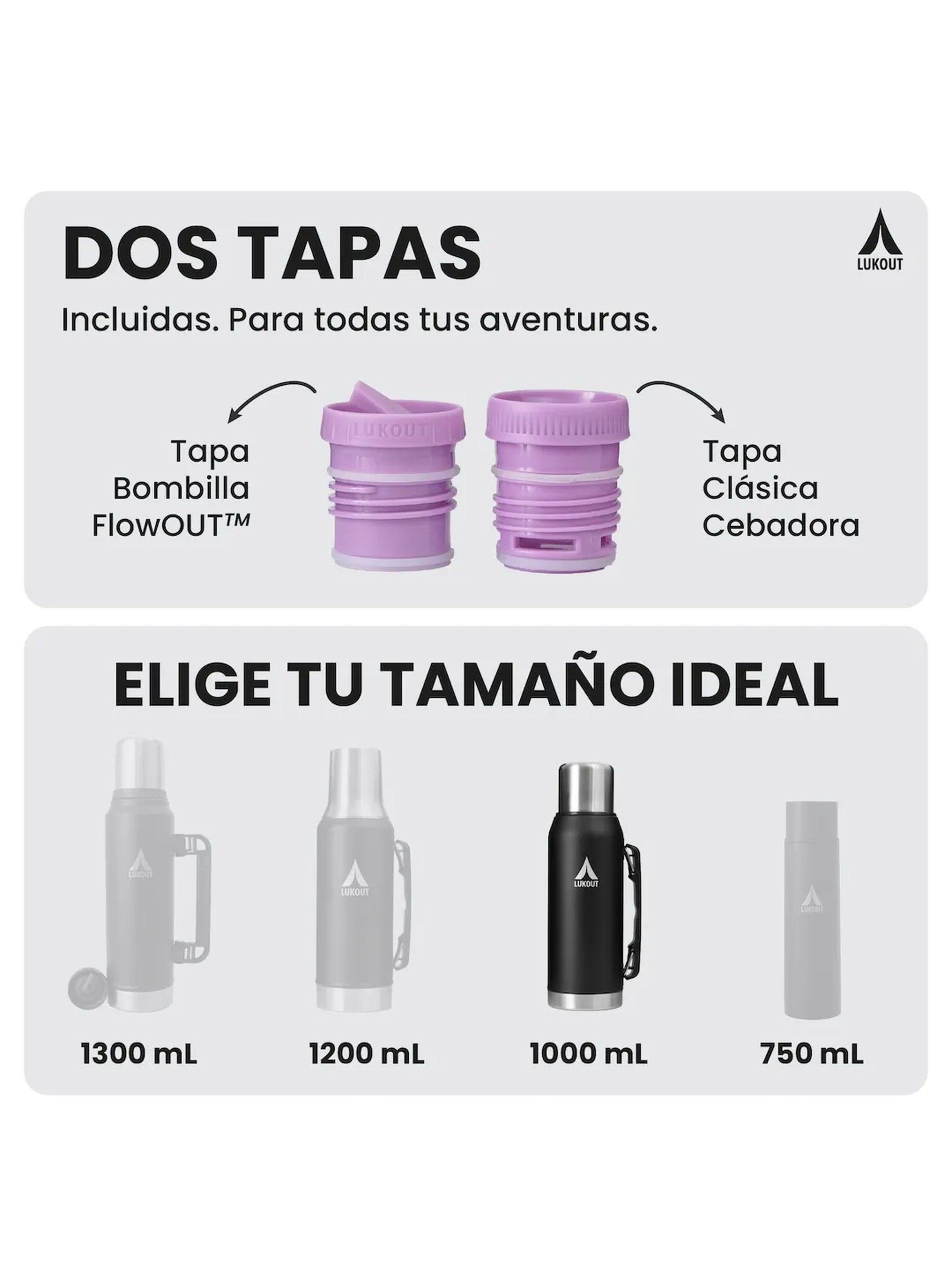 Termo Acero Inoxidable 1000 ml Doble Pared Rosa-7