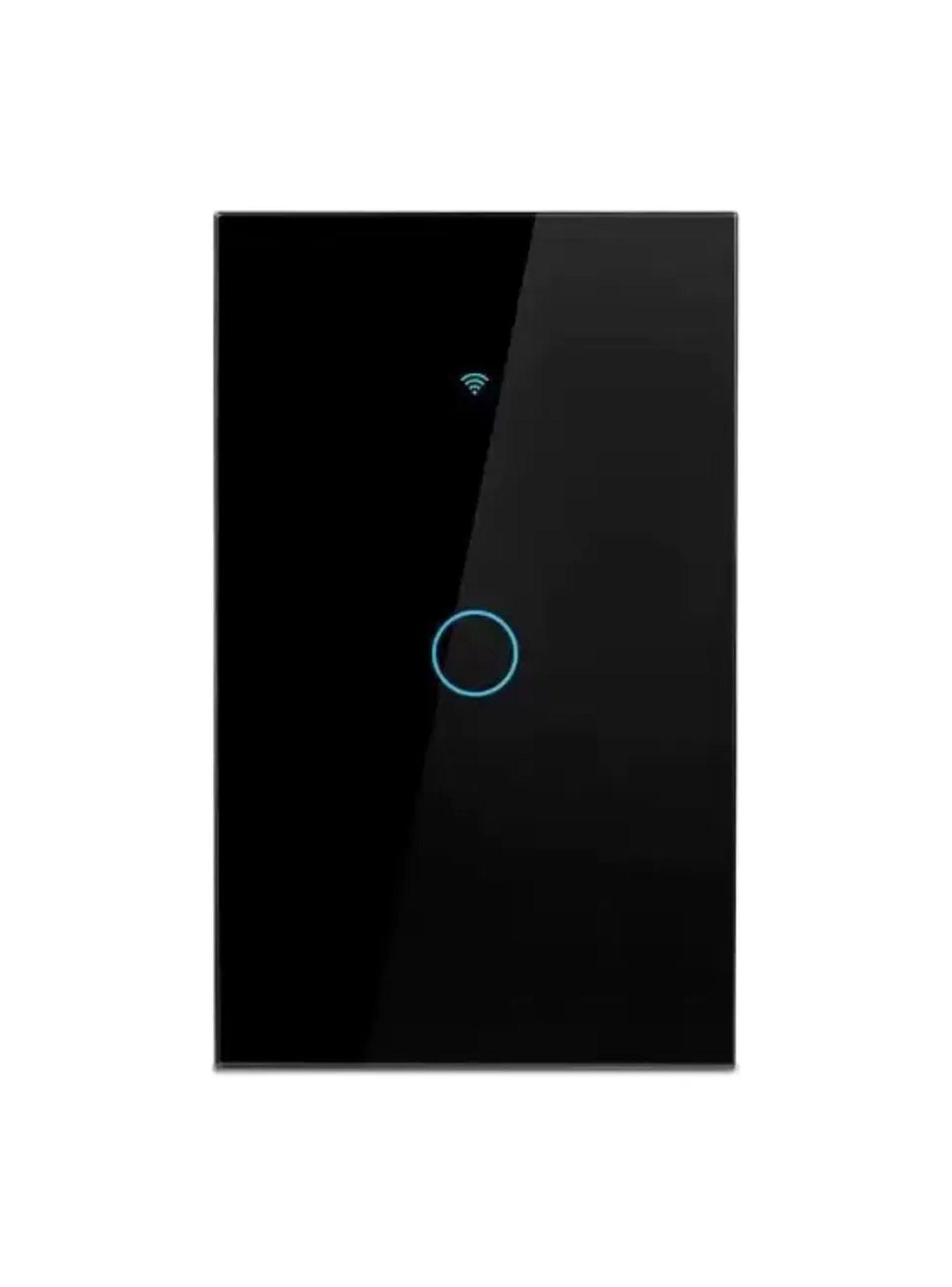 Interruptor de Luz Inteligente Wi-Fi Control Táctil Negro-5