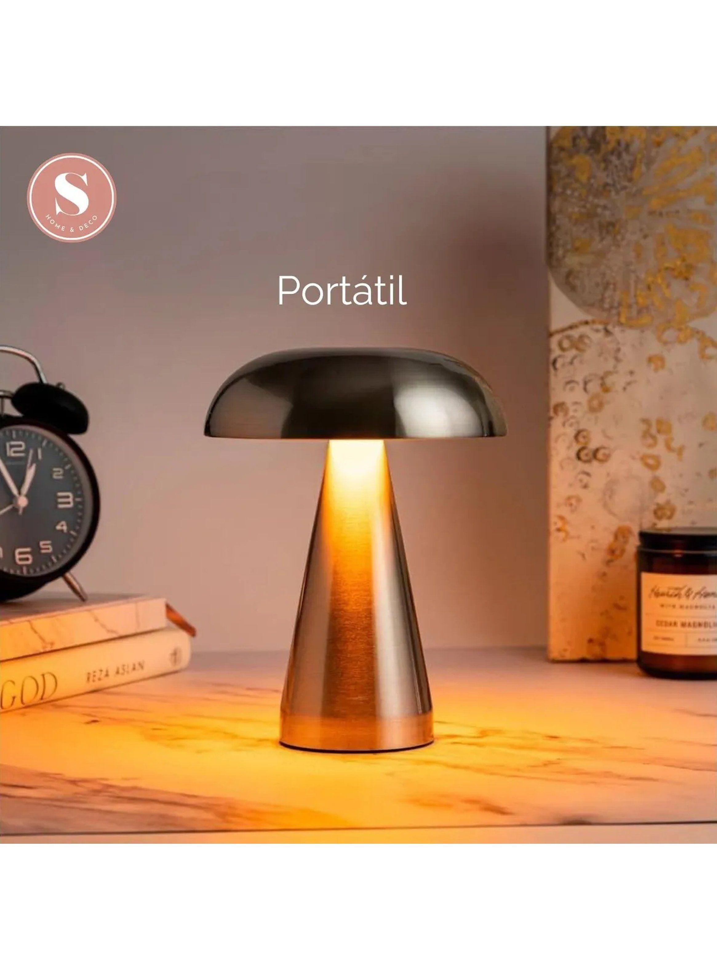 Lámpara de Mesa Portátil LED Metalizada-2