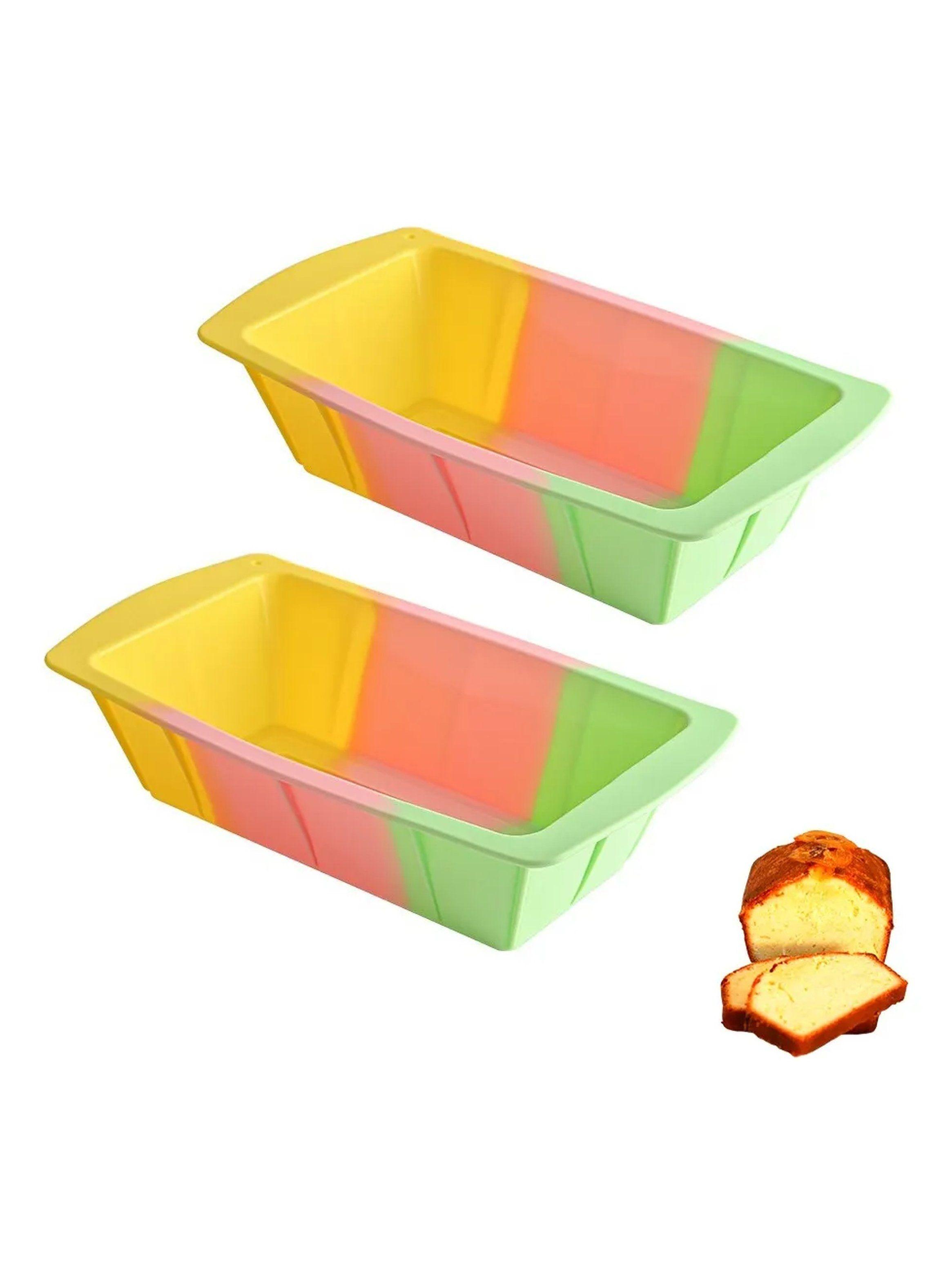 Molde para Hornear Rectangular Silicona Multicolor 25cm x 12cm-0