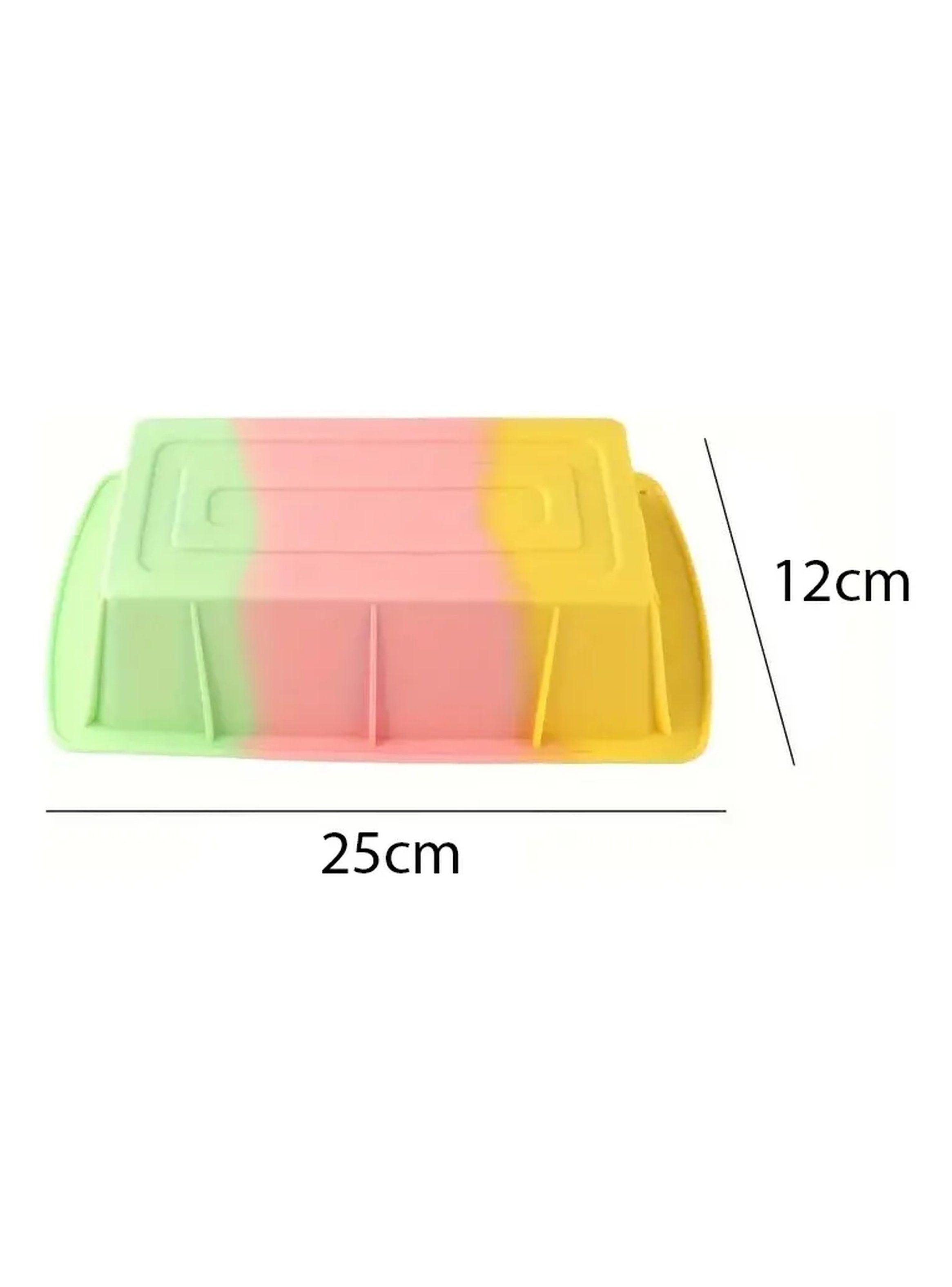 Molde para Hornear Rectangular Silicona Multicolor 25cm x 12cm-1