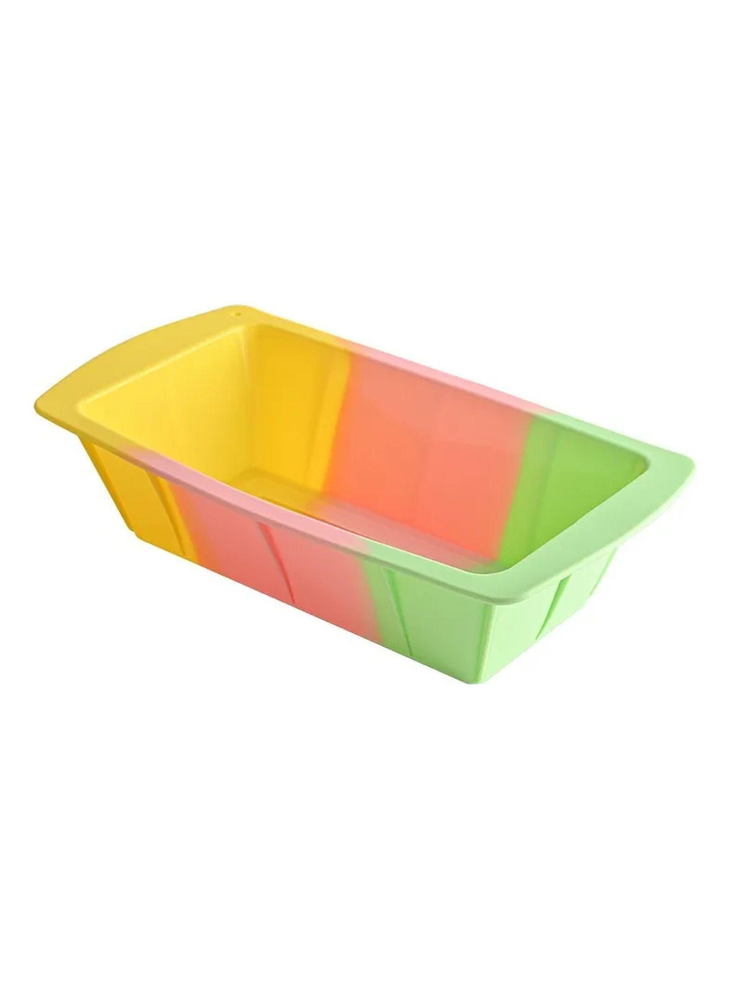 Molde para Hornear Rectangular Silicona Multicolor 25cm x 12cm-2