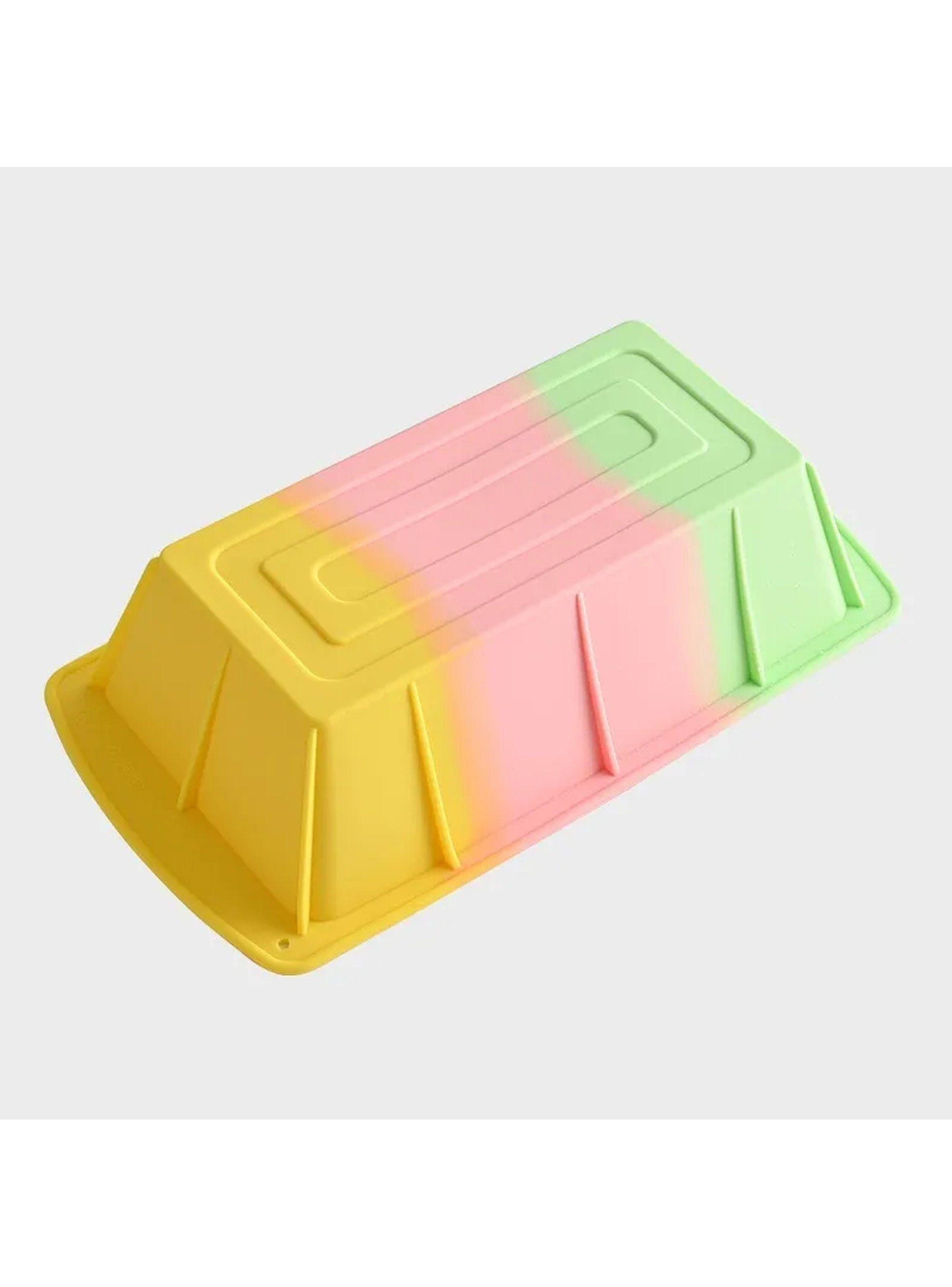 Molde para Hornear Rectangular Silicona Multicolor 25cm x 12cm-4