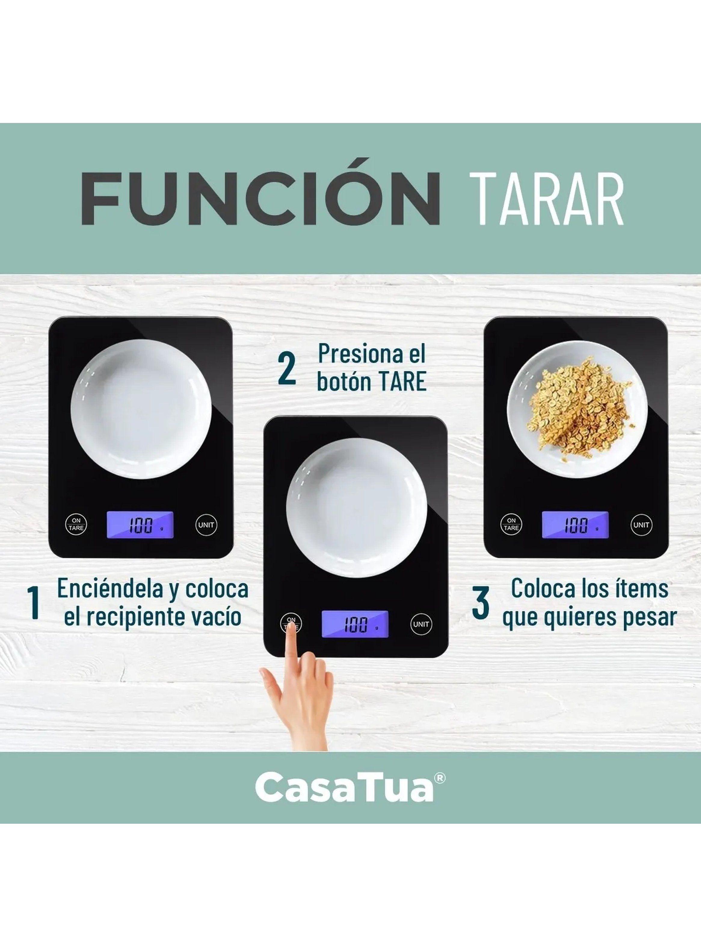 Báscula Digital Superficie Vidrio Templado Alta Precisión-3