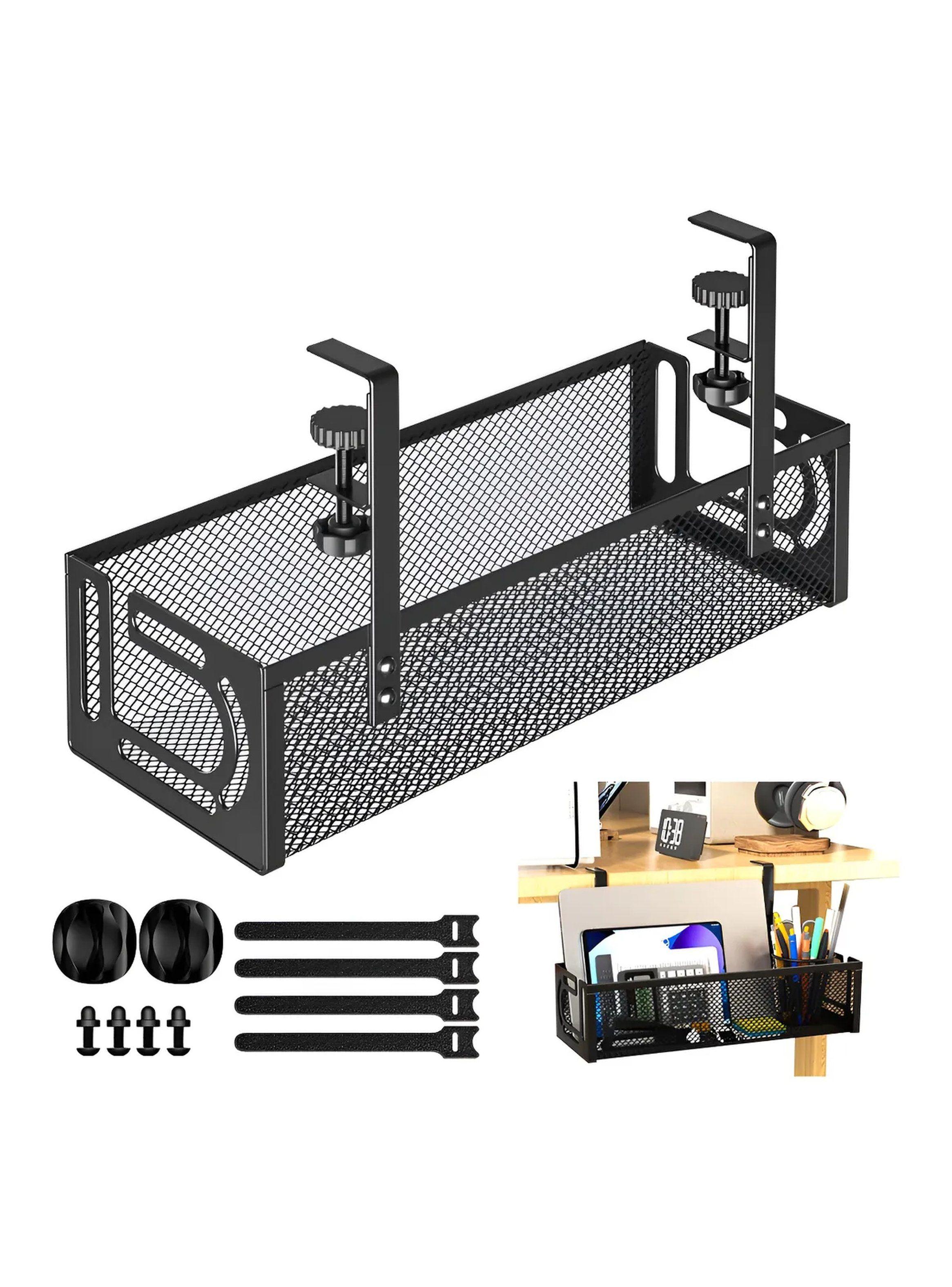 Organizador de Escritorio Metálico Ajustable Negro-0