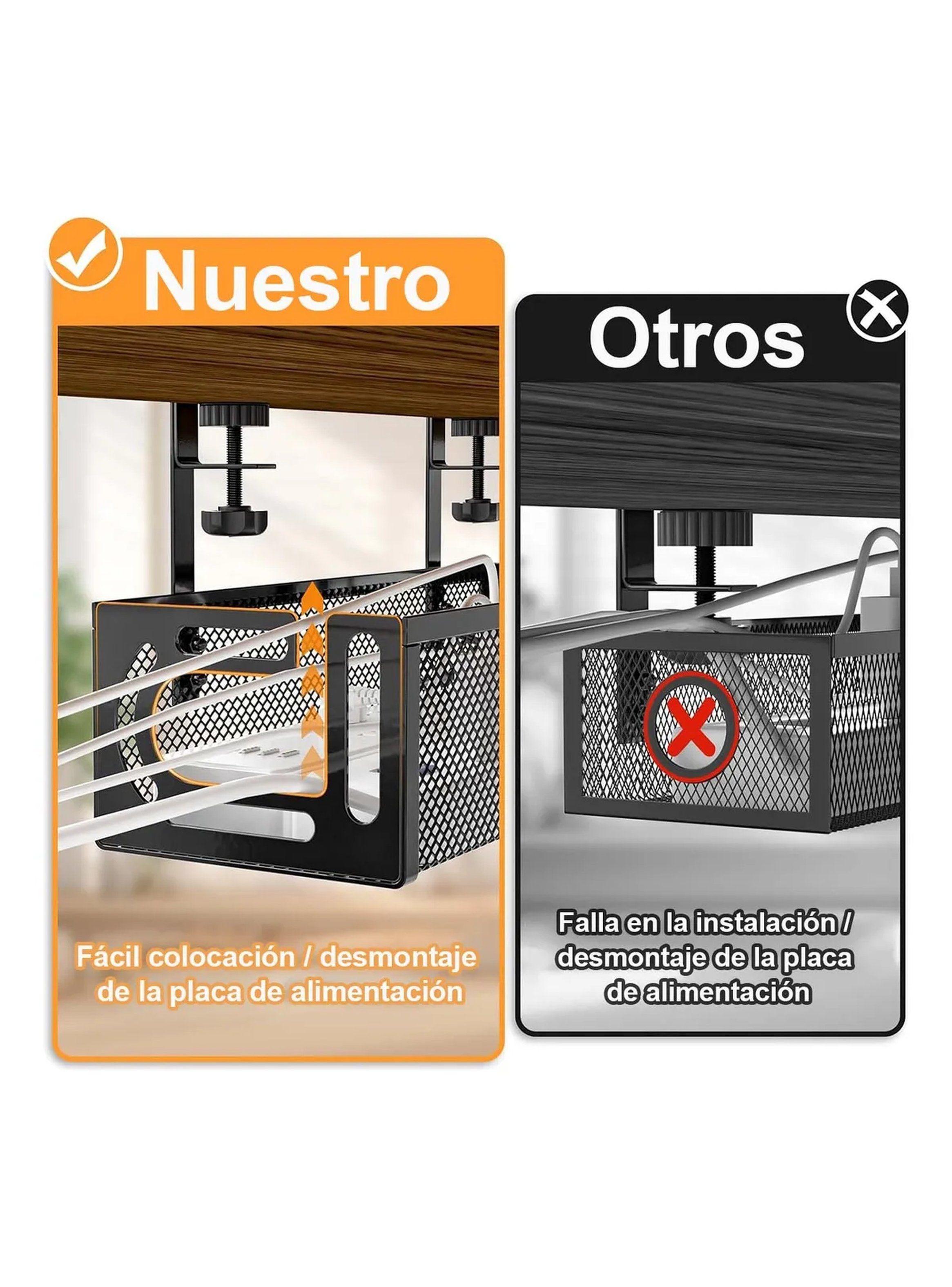 Organizador de Escritorio Metálico Ajustable Negro-4