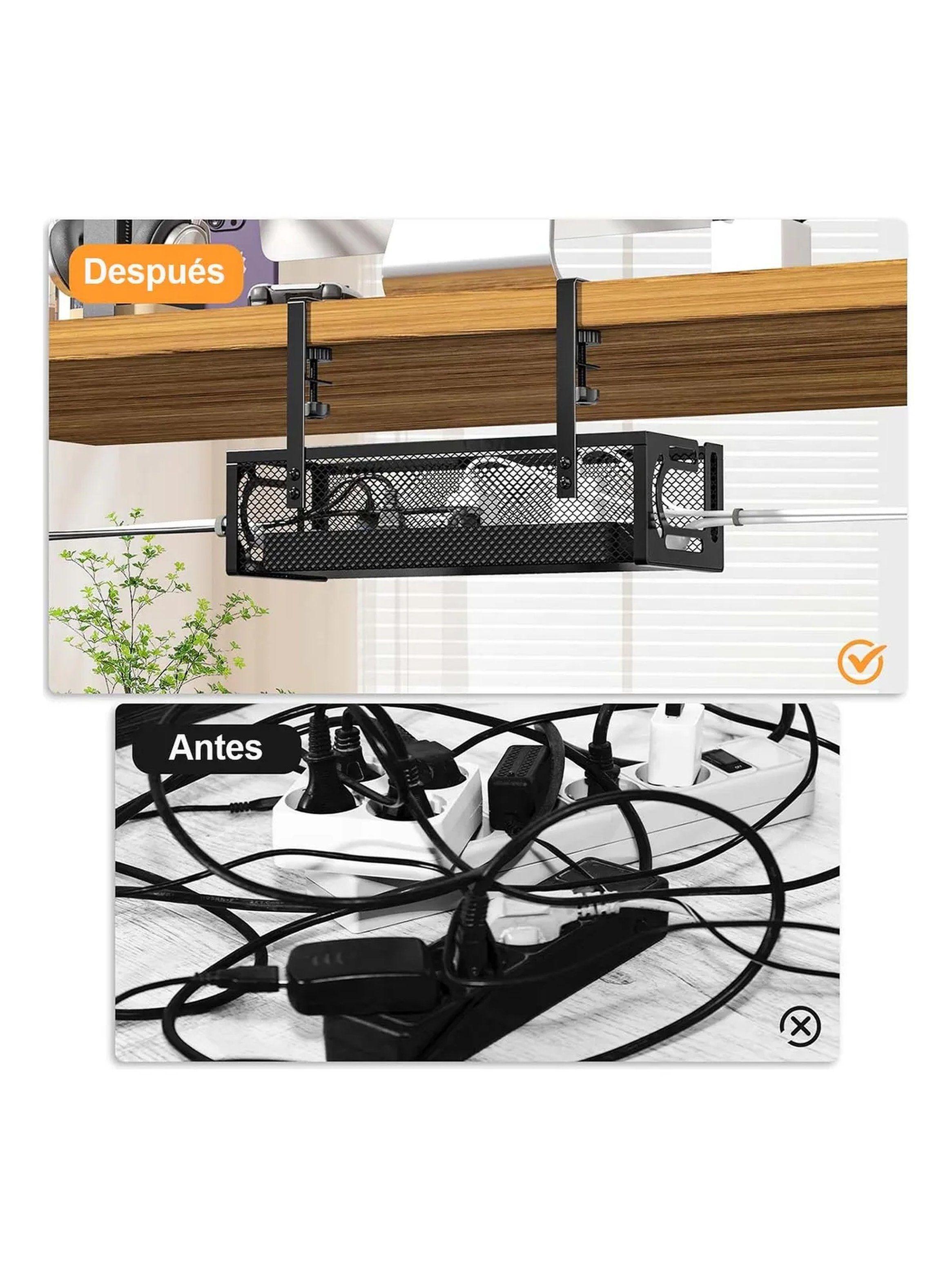 Organizador de Escritorio Metálico Ajustable Negro-5