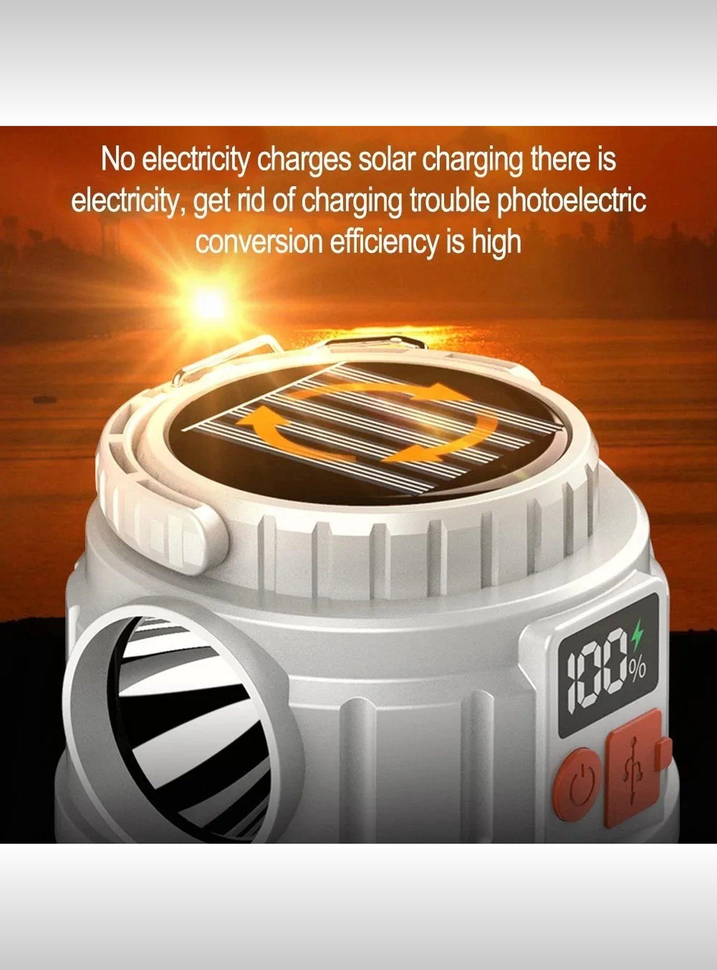 Lámpara LED Recargable Solar con Banco de Energía y Control Remoto 10000mAh-4