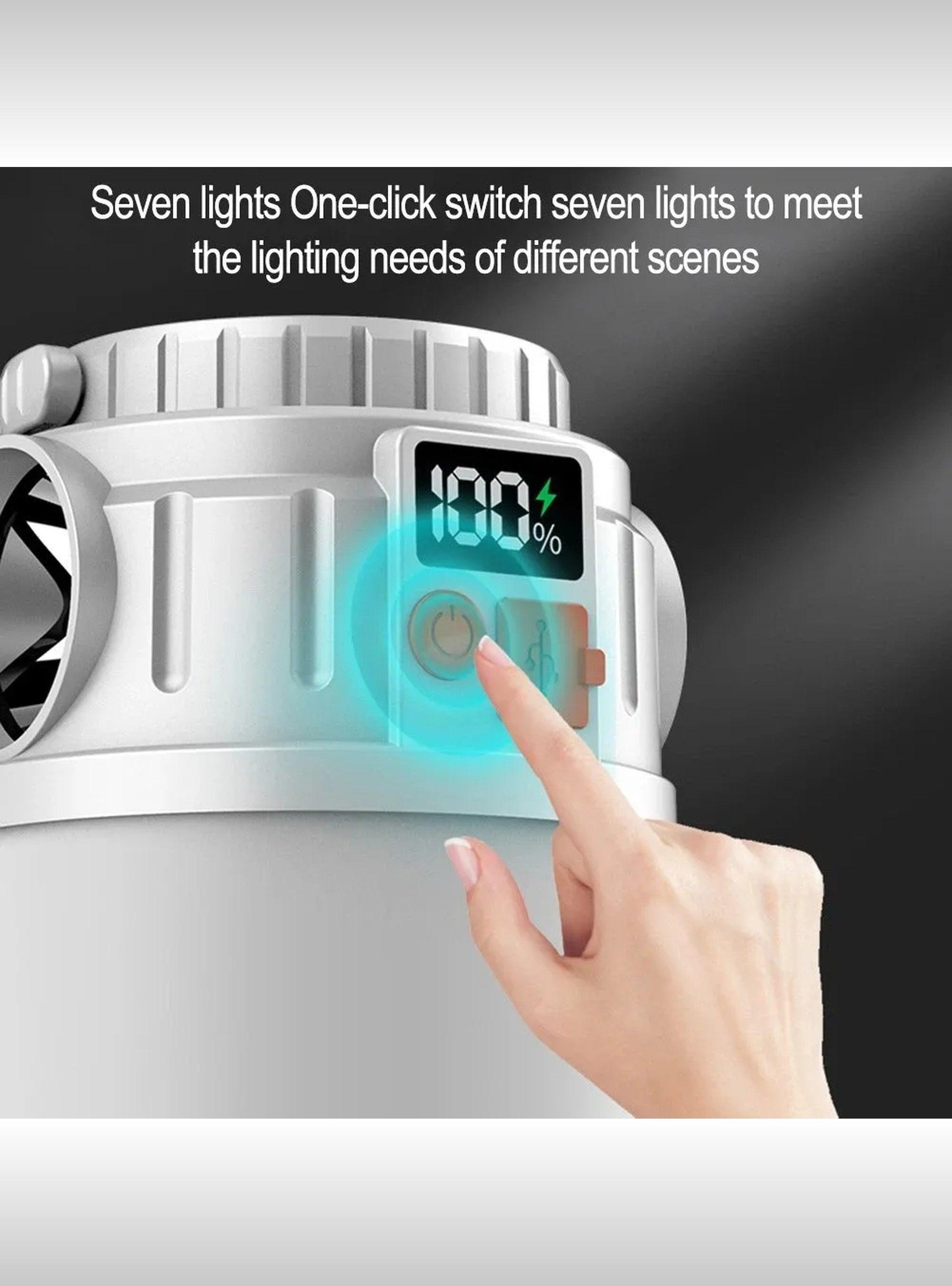 Lámpara LED Recargable Solar con Banco de Energía y Control Remoto 10000mAh-5