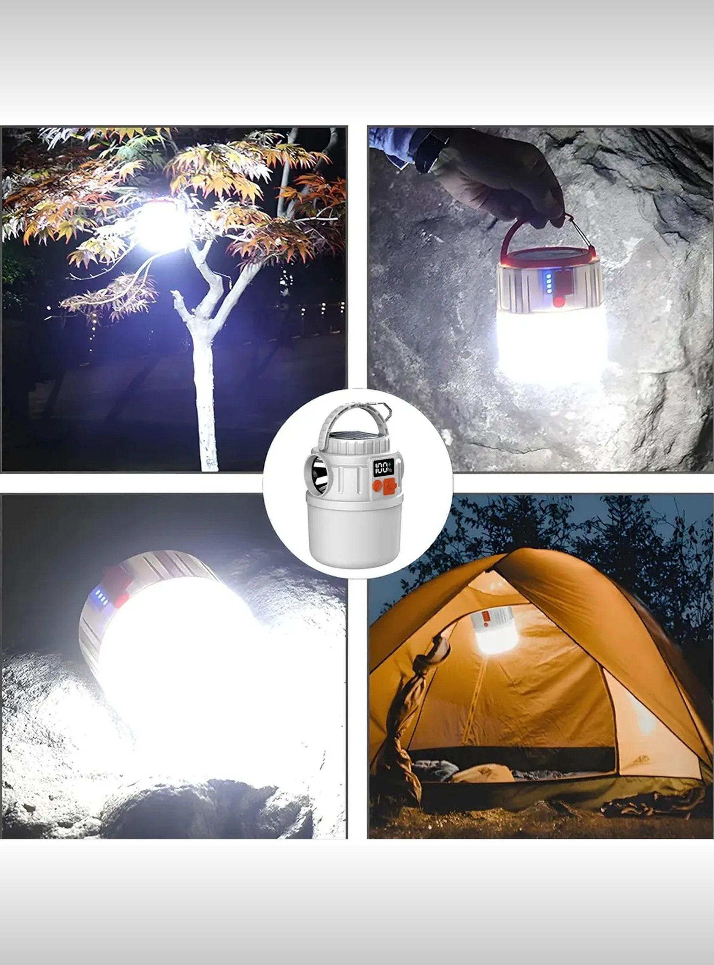 Lámpara LED Recargable Solar con Banco de Energía y Control Remoto 10000mAh-6