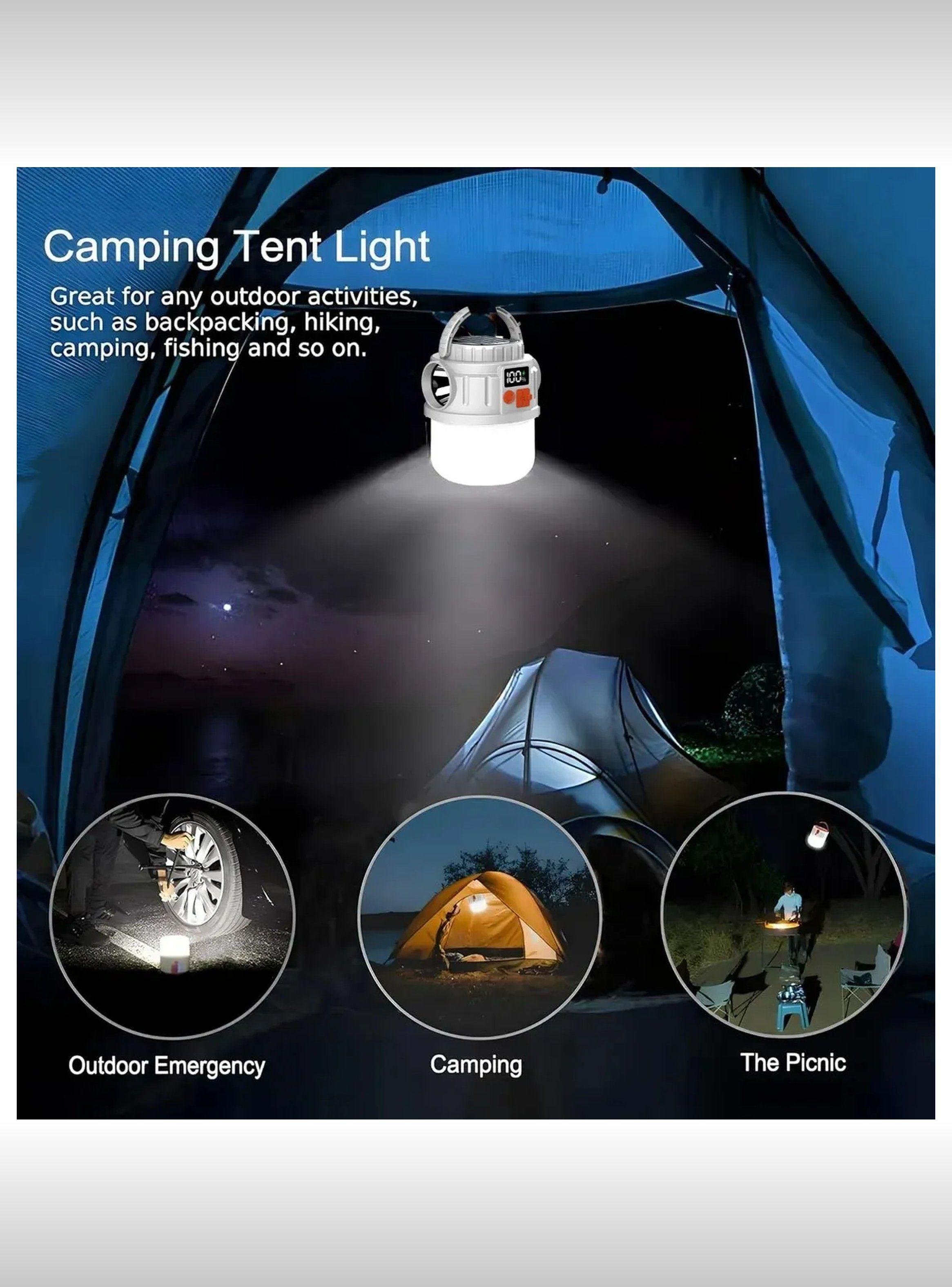 Lámpara LED Recargable Solar con Banco de Energía y Control Remoto 10000mAh-7