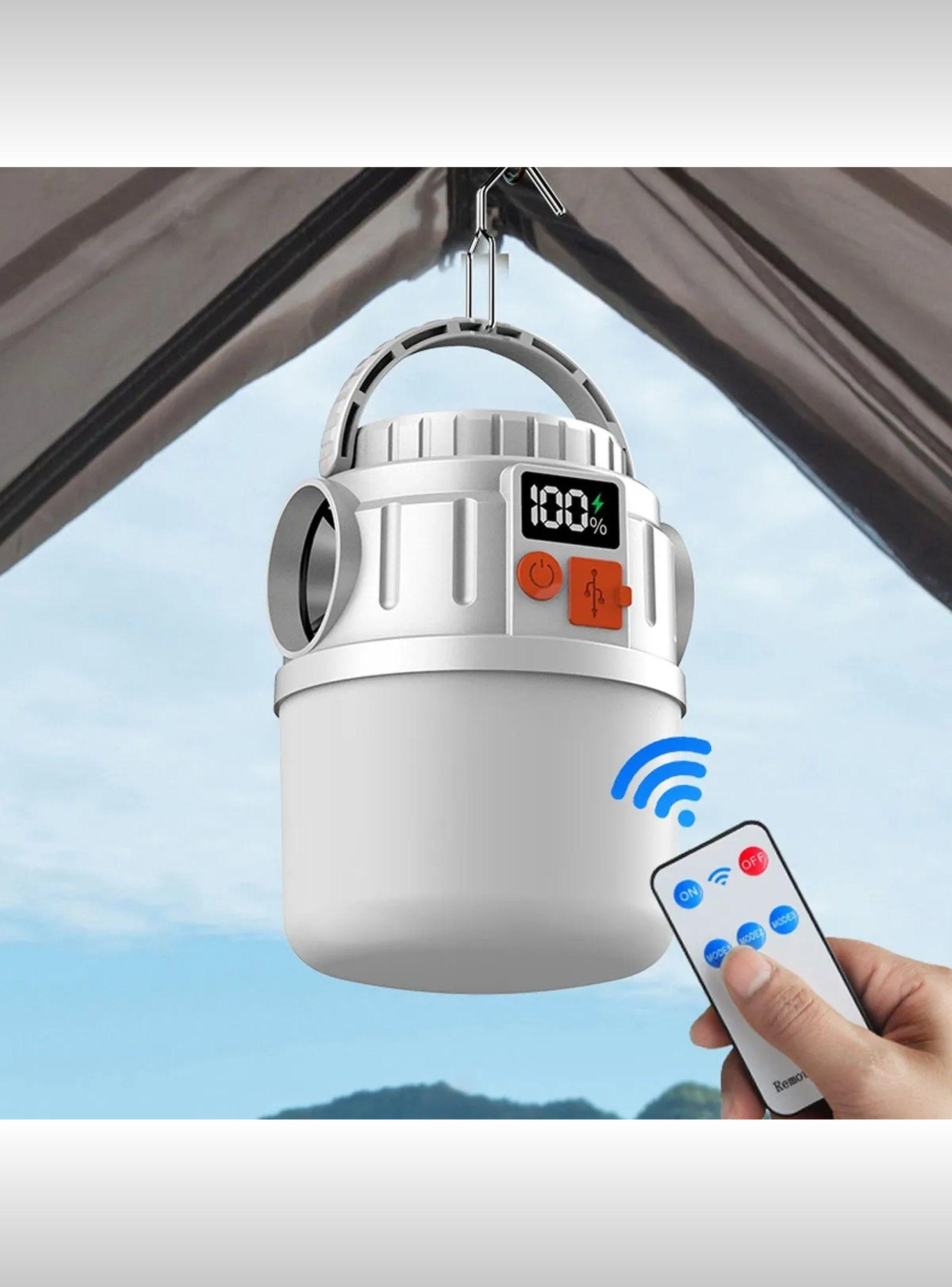 Lámpara LED Recargable Solar con Banco de Energía y Control Remoto 10000mAh-9