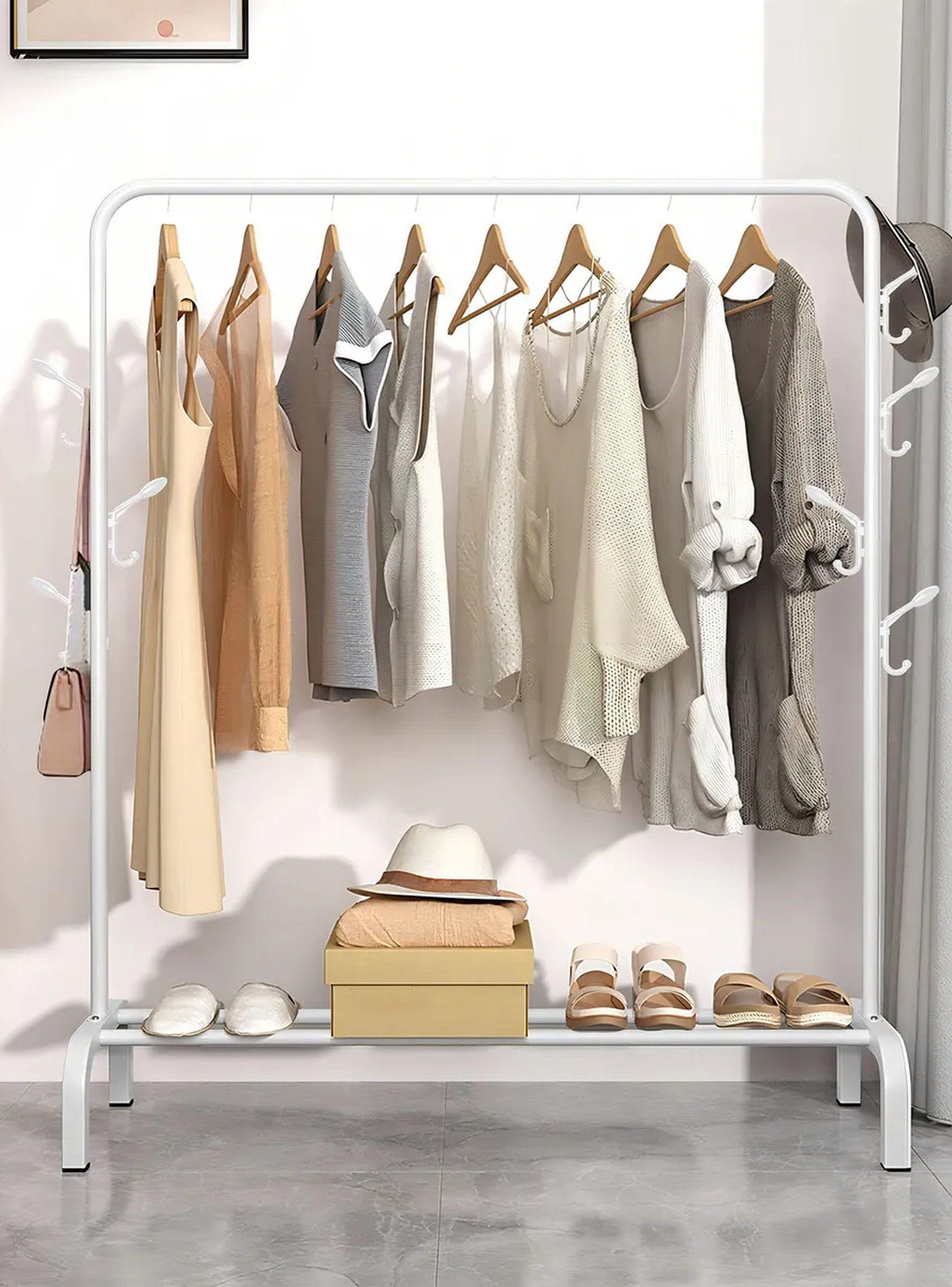 Perchero de Ropa Metálico Resistente 25mm con Ganchos Capacidad 25kg-6