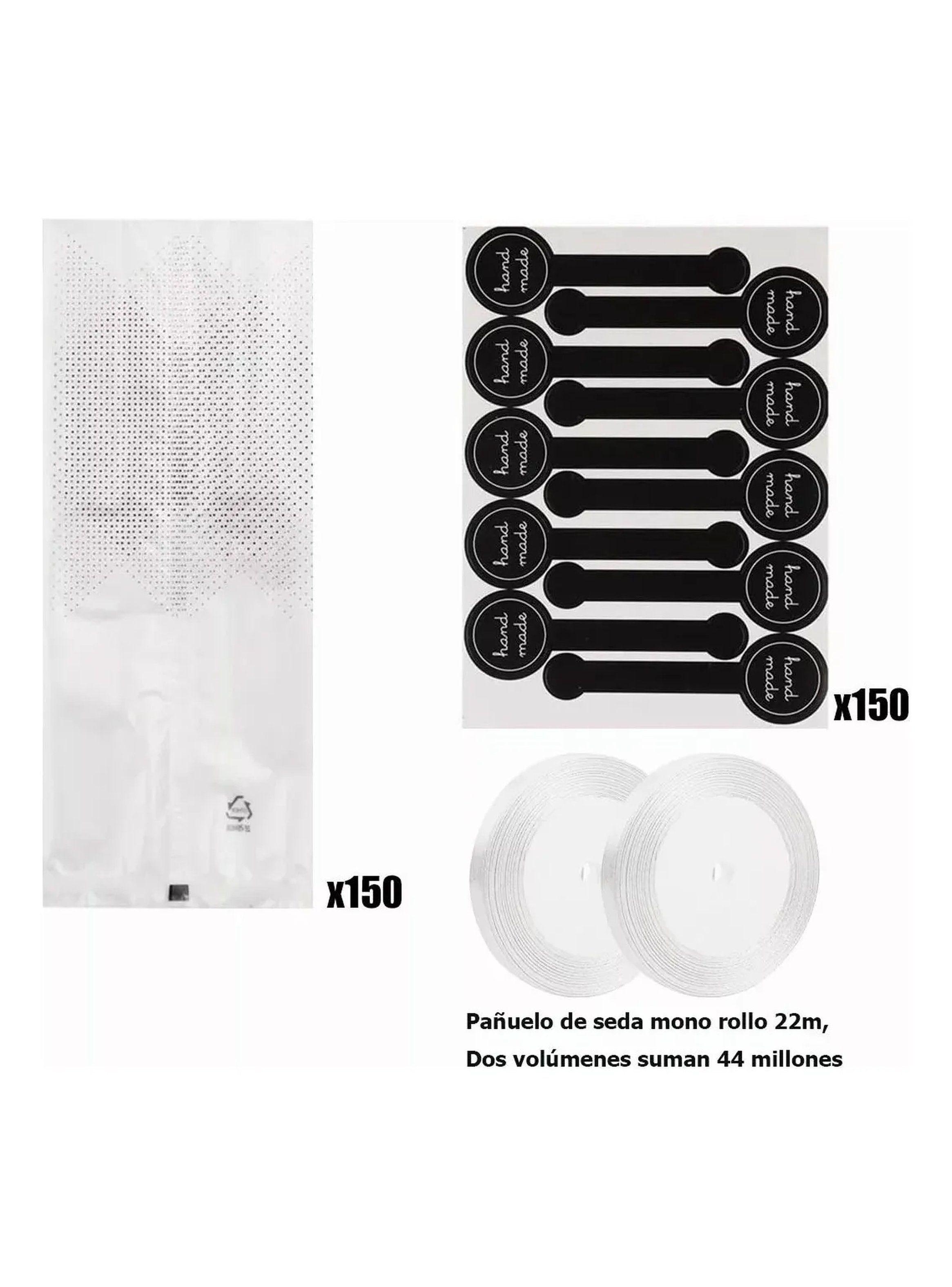 Bolsas de Regalo Transparentes Kit 150 Piezas Con Cintas y Etiquetas-2