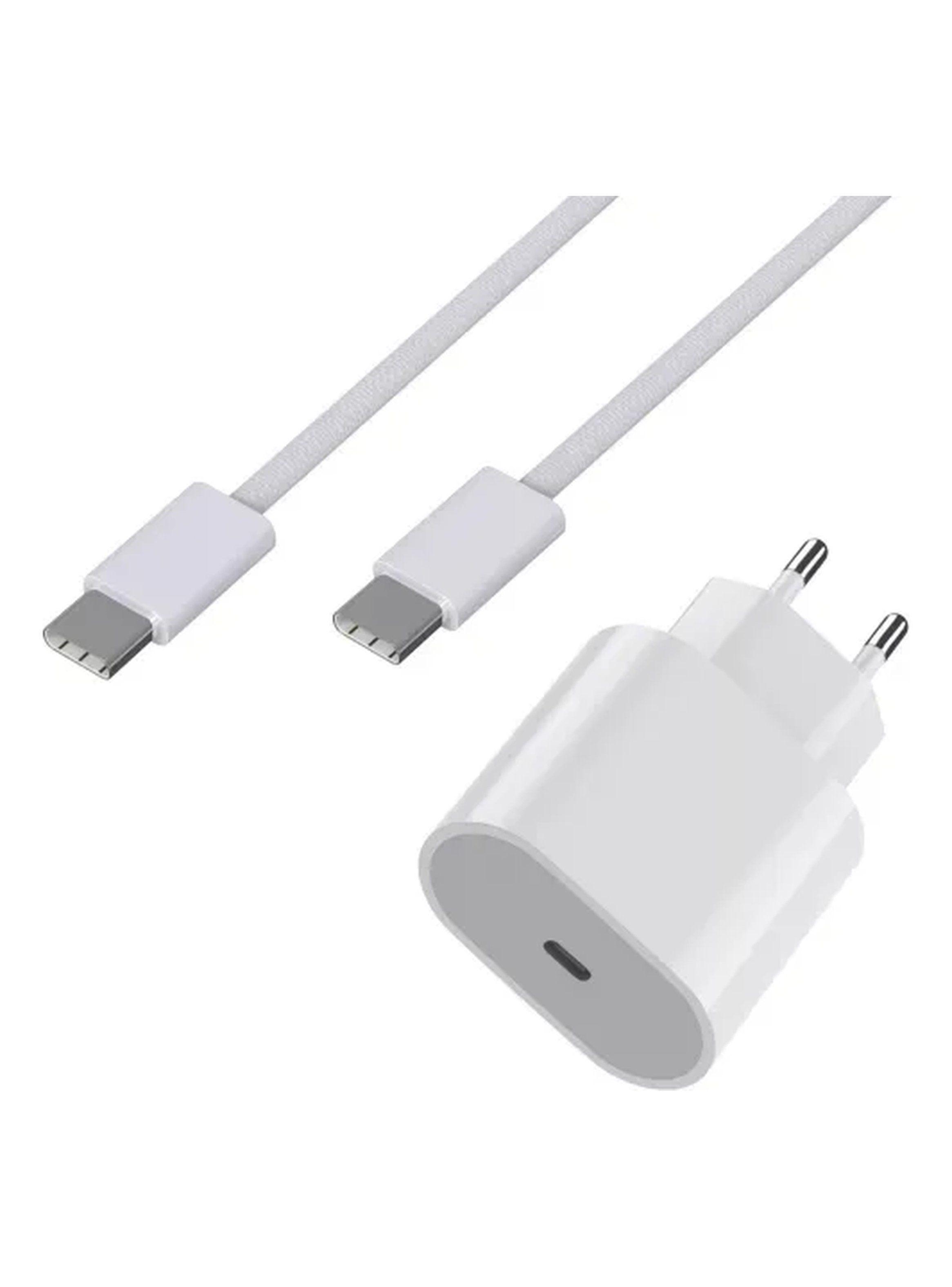Cable USB-C a USB-C Trenzado 1 Metro Blanco-3