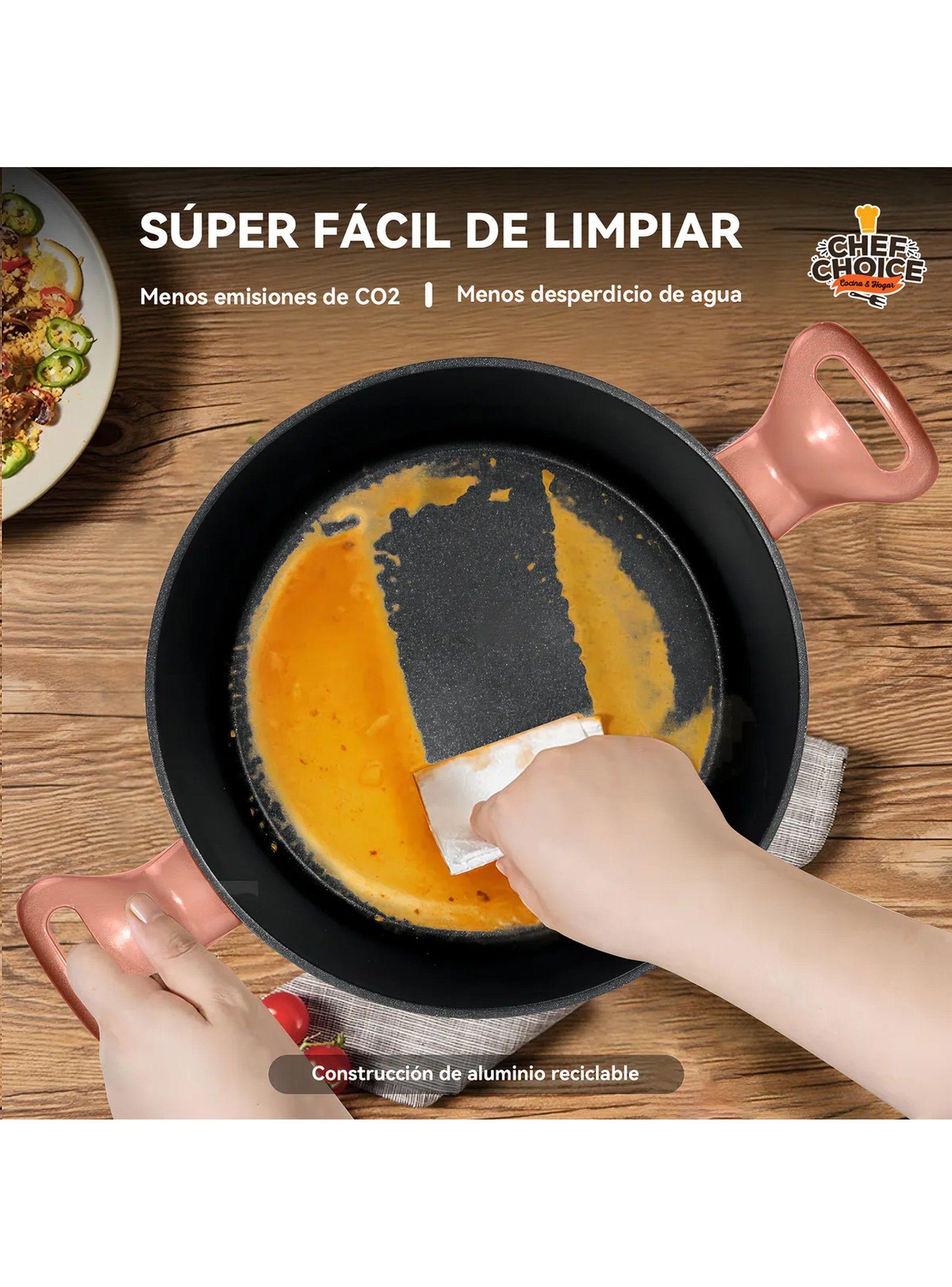 Set De Utensilios De Cocina Aluminio Antiadherente Rosa -2