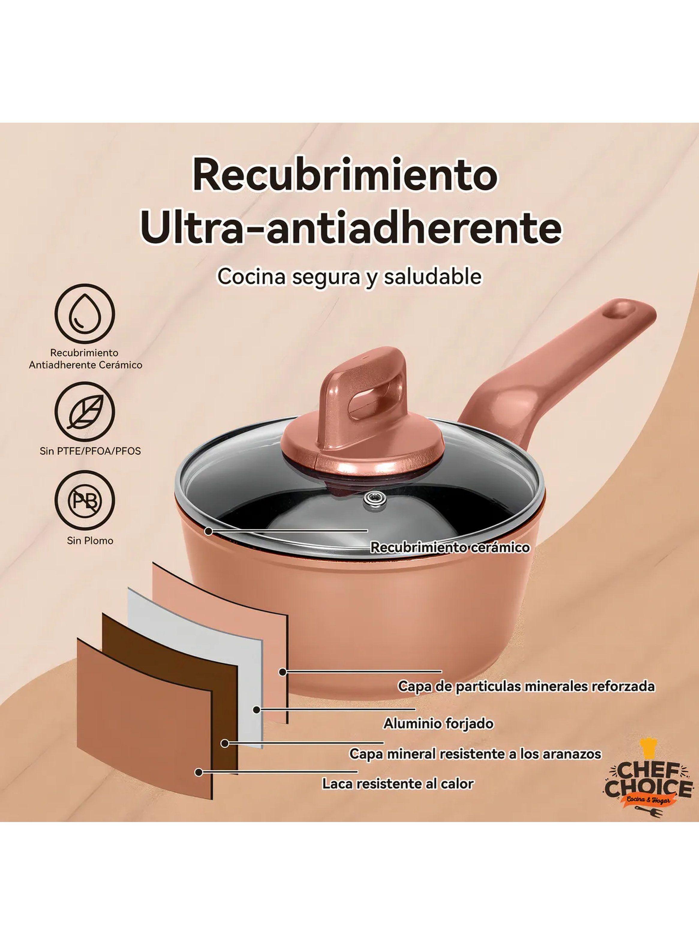 Set De Utensilios De Cocina Aluminio Antiadherente Rosa -3
