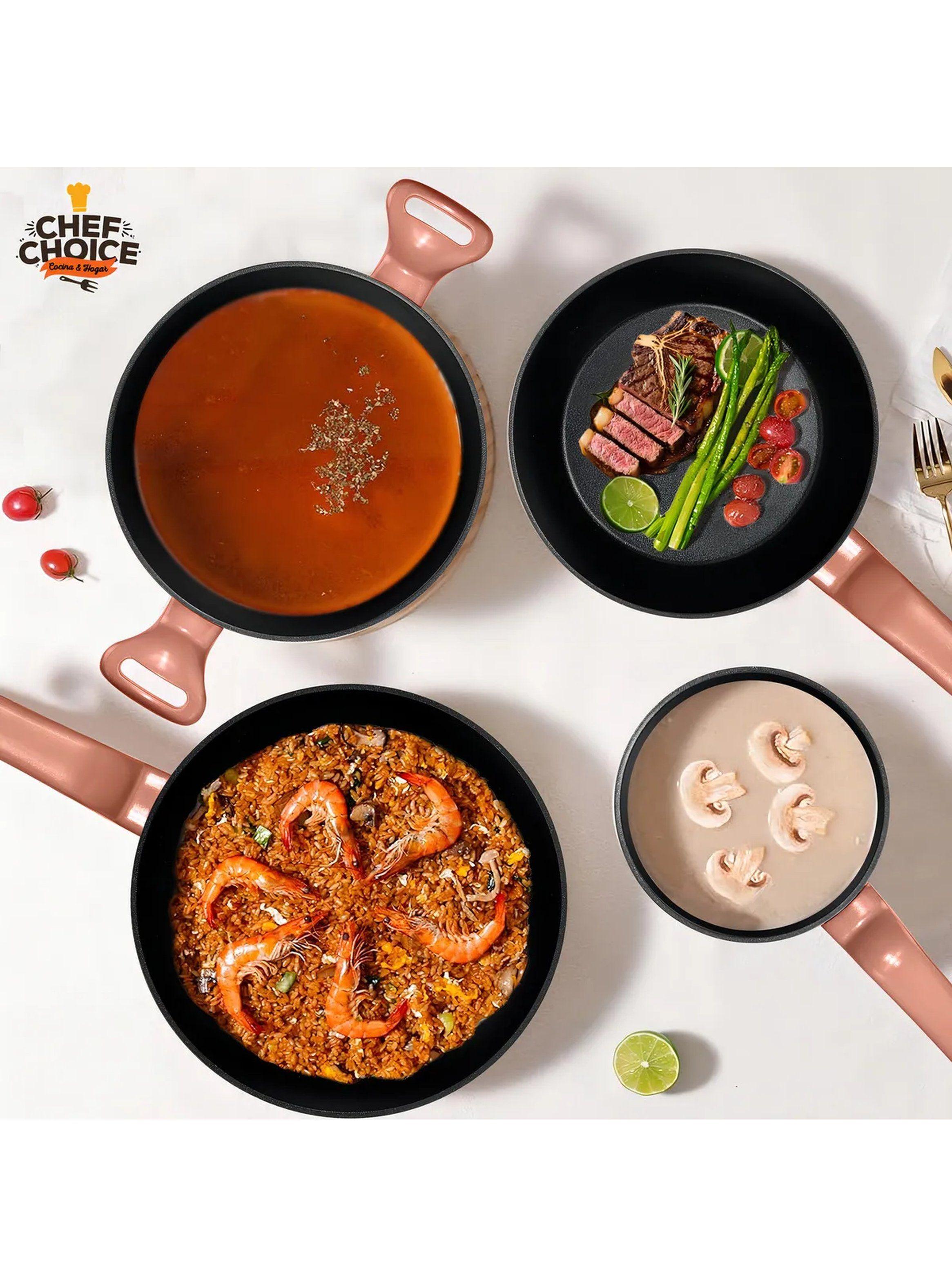 Set De Utensilios De Cocina Aluminio Antiadherente Rosa -6