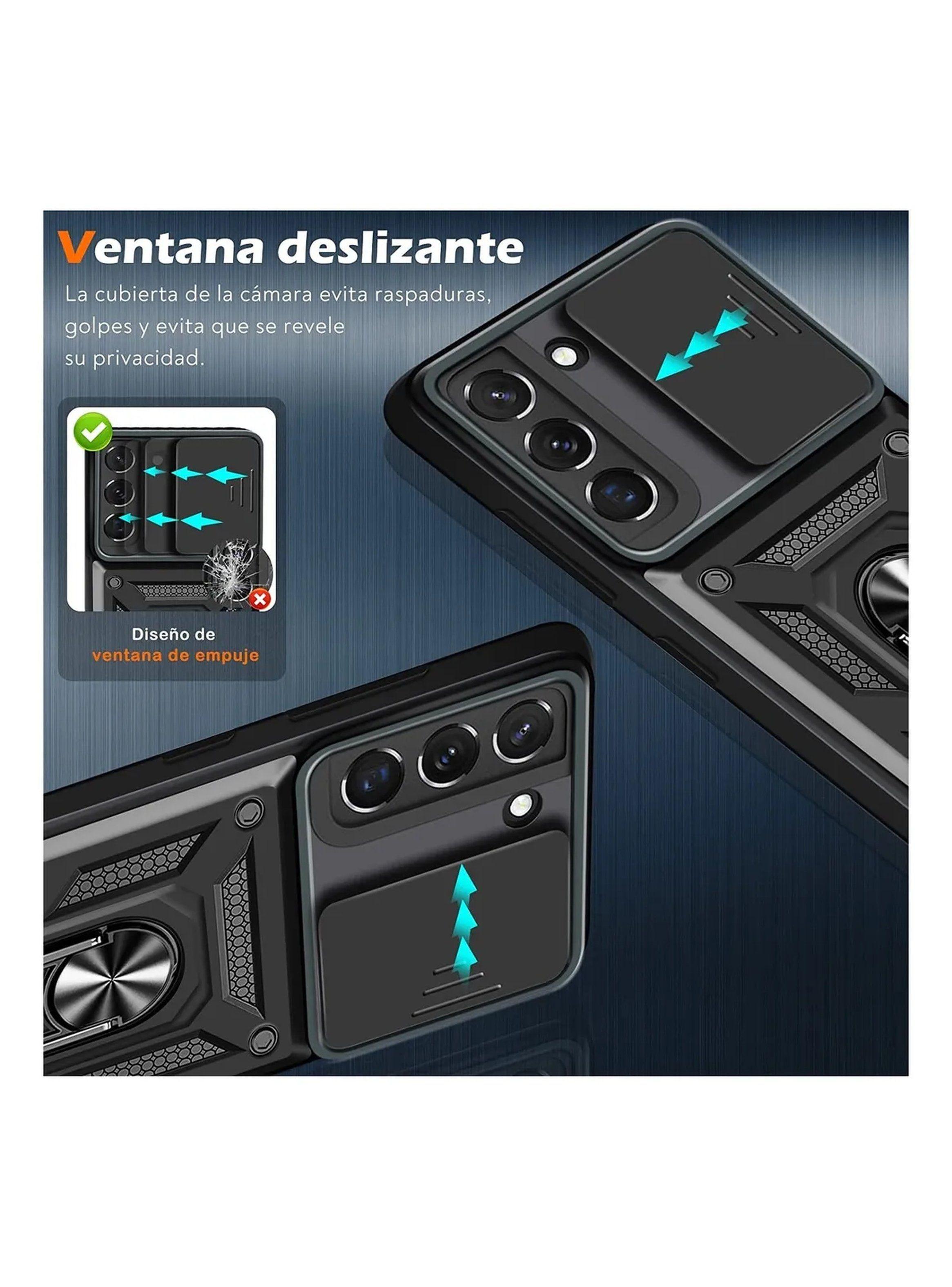 Carcasa Protectora Galaxy S22 Ventana Deslizante Antracita-2