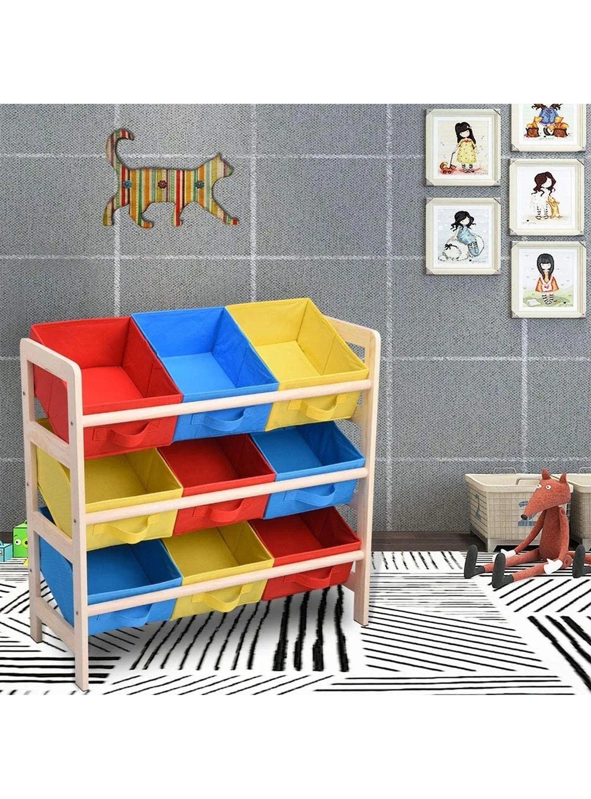 Organizador de Juguetes Infantil Estantería Colorida con Cajas Extraíbles-2
