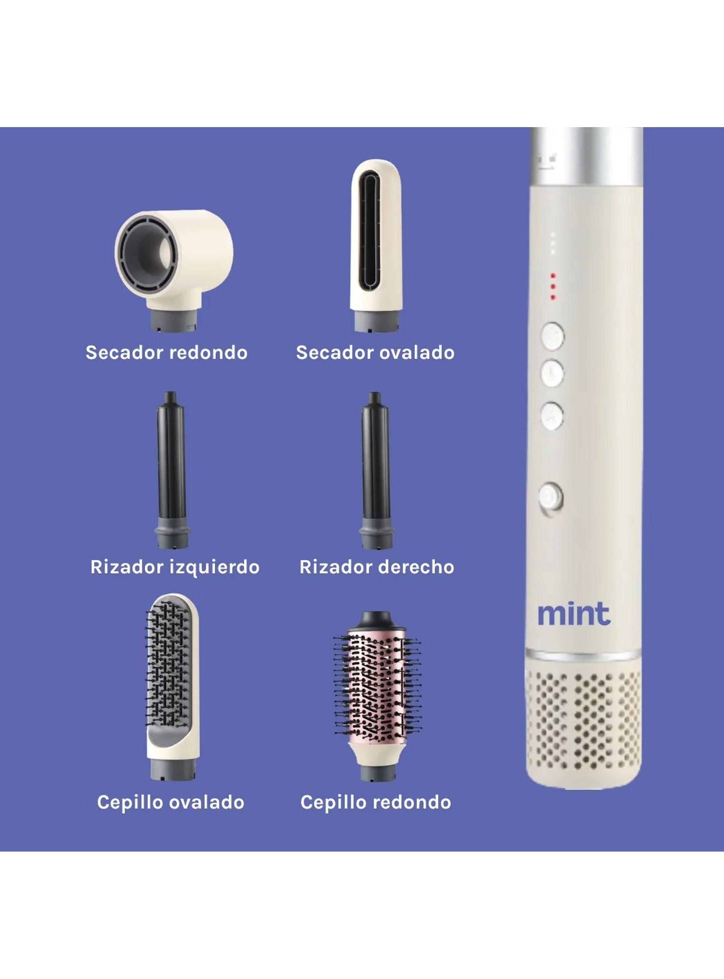 Secador De Pelo Multifuncional Con 6 Cabezales Intercambiables Control De Iones Negativos-2
