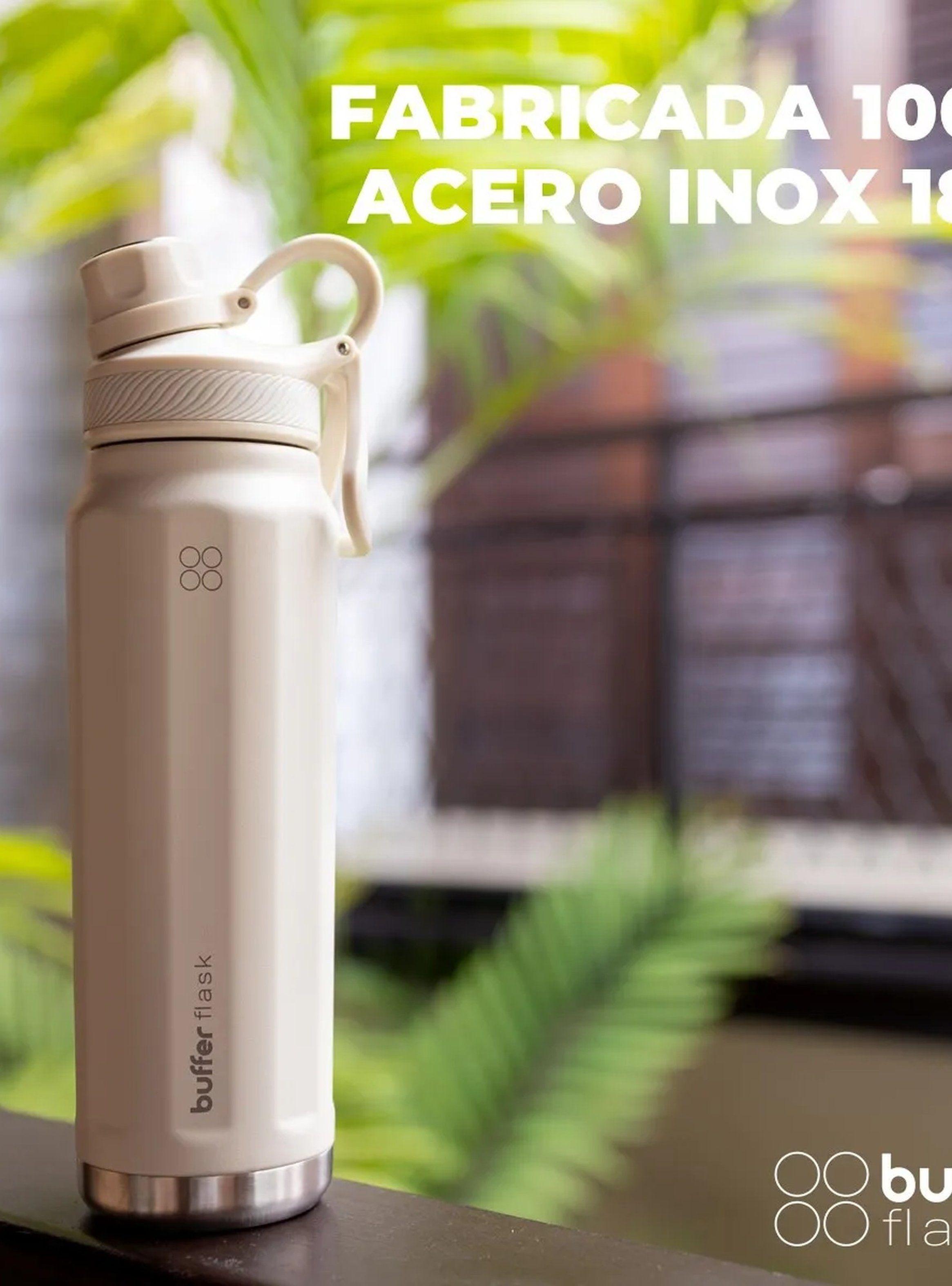 Botella Térmica Acero Inoxidable 700ml Blanco Hermética-3