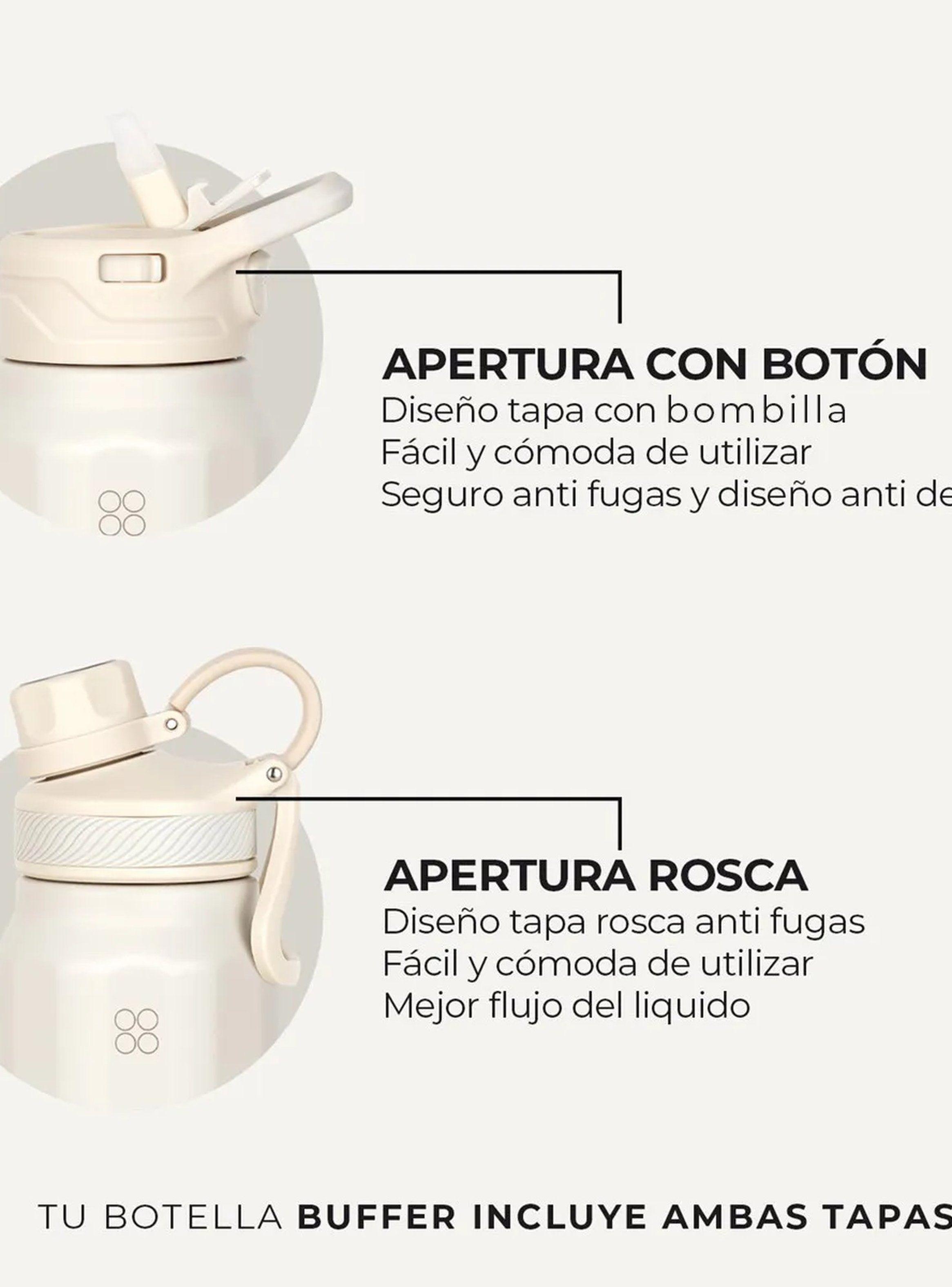 Botella Térmica Acero Inoxidable 700ml Blanco Hermética-4