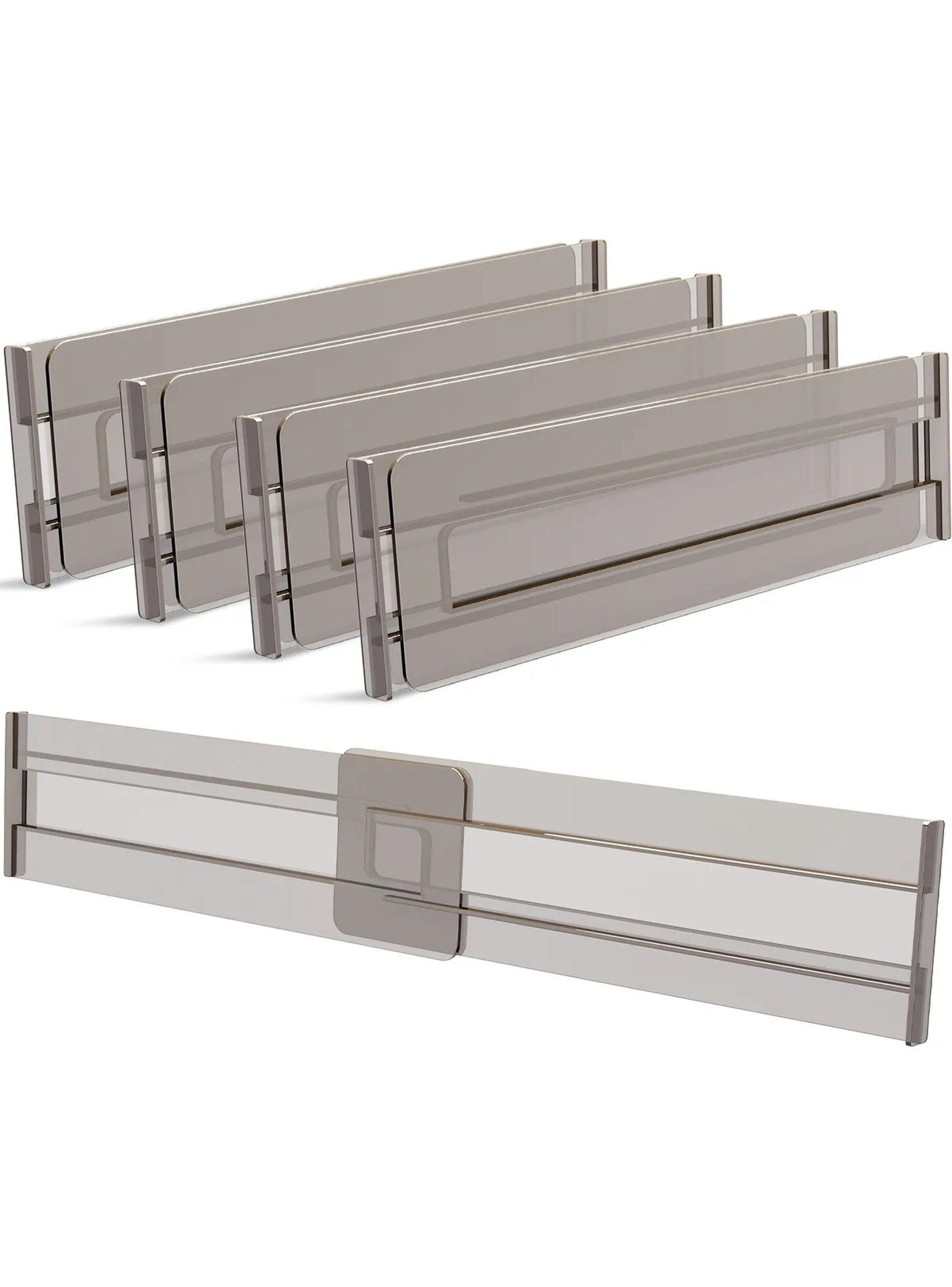 Divisores de Cajones de Plástico Ajustables 27.5cm x 7.7cm | Organización-0
