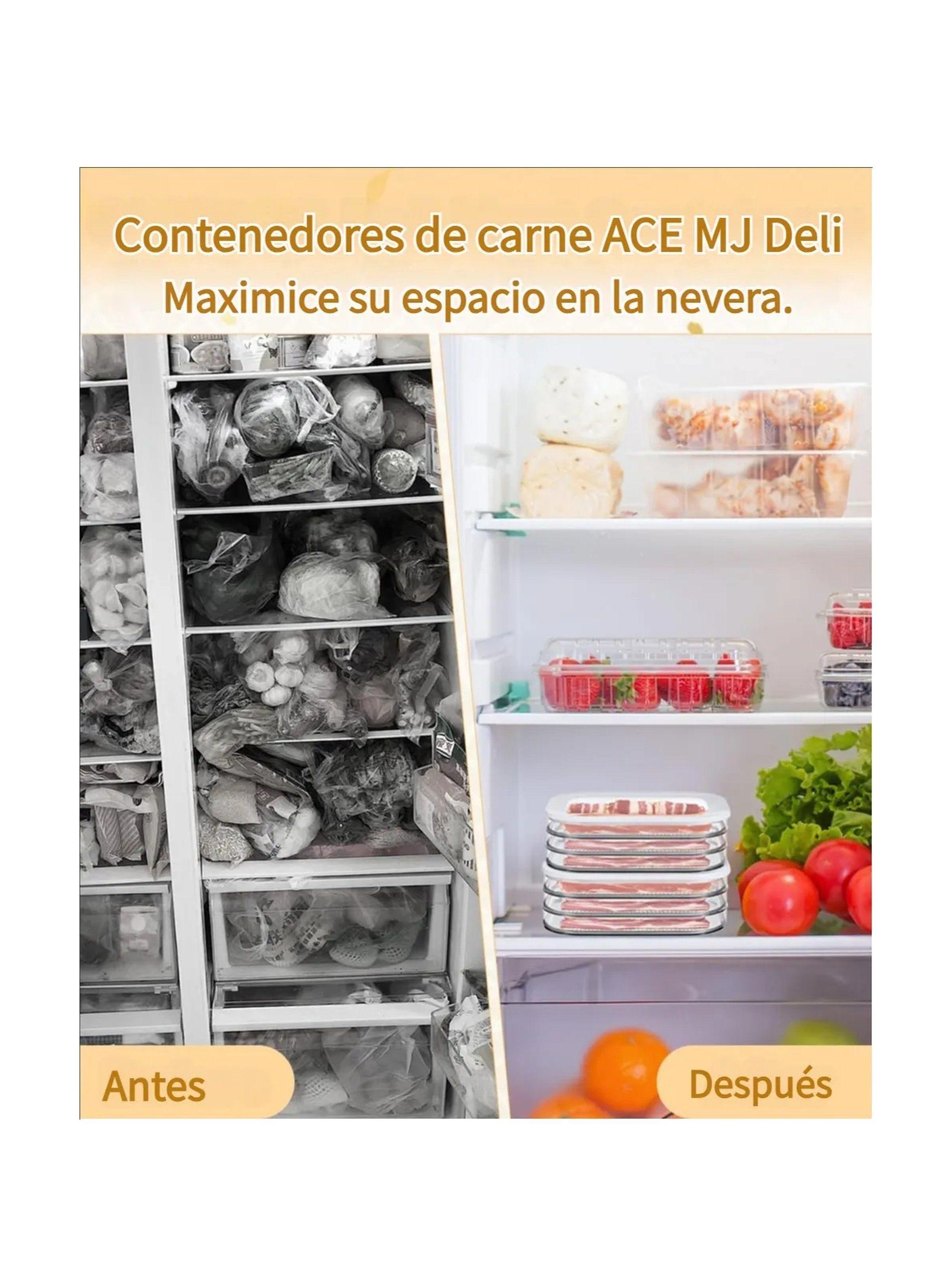 Contenedores Apilables de Alimentos Plástico Transparente Rectangular-2