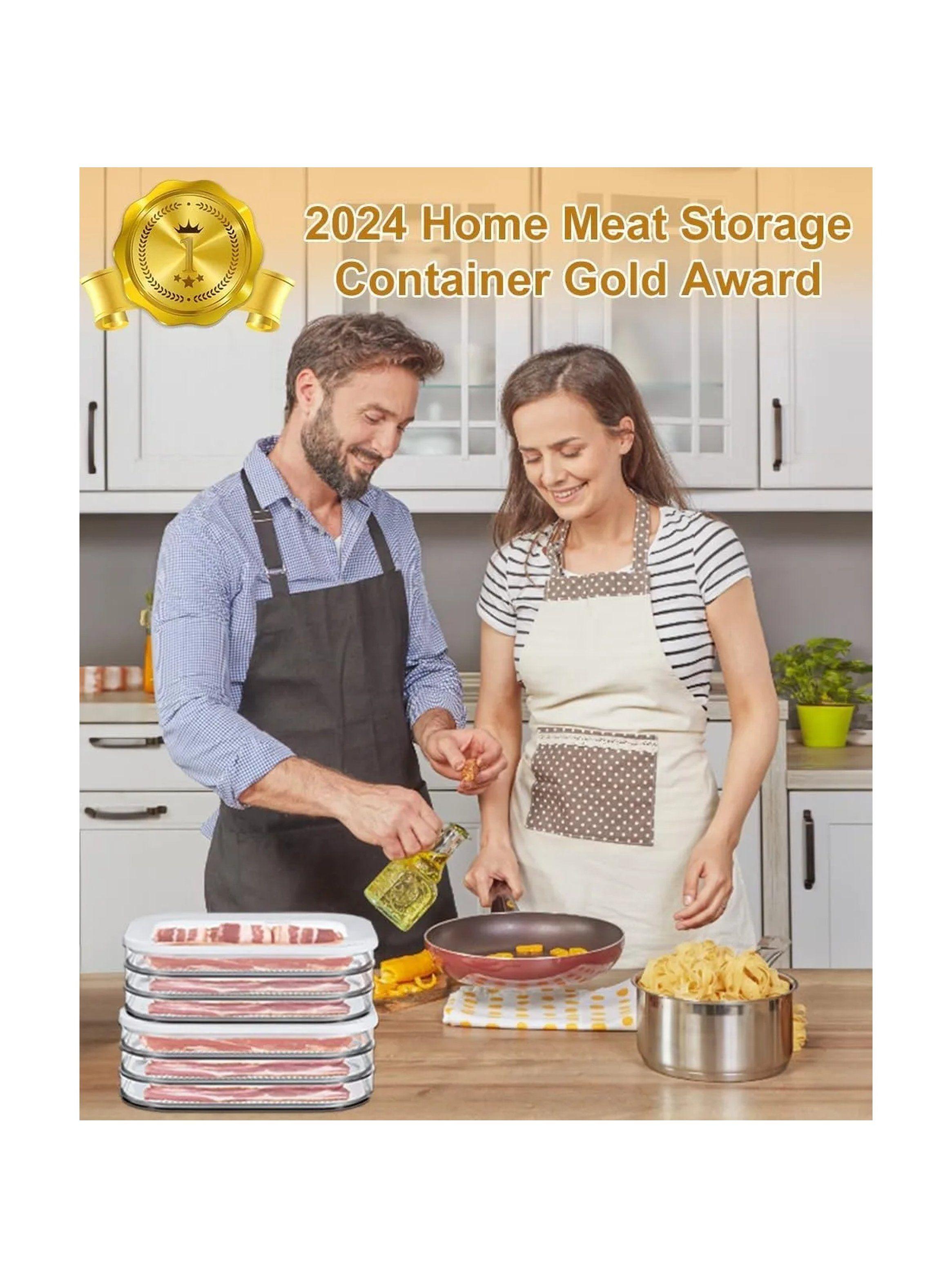 Contenedores Apilables de Alimentos Plástico Transparente Rectangular-3